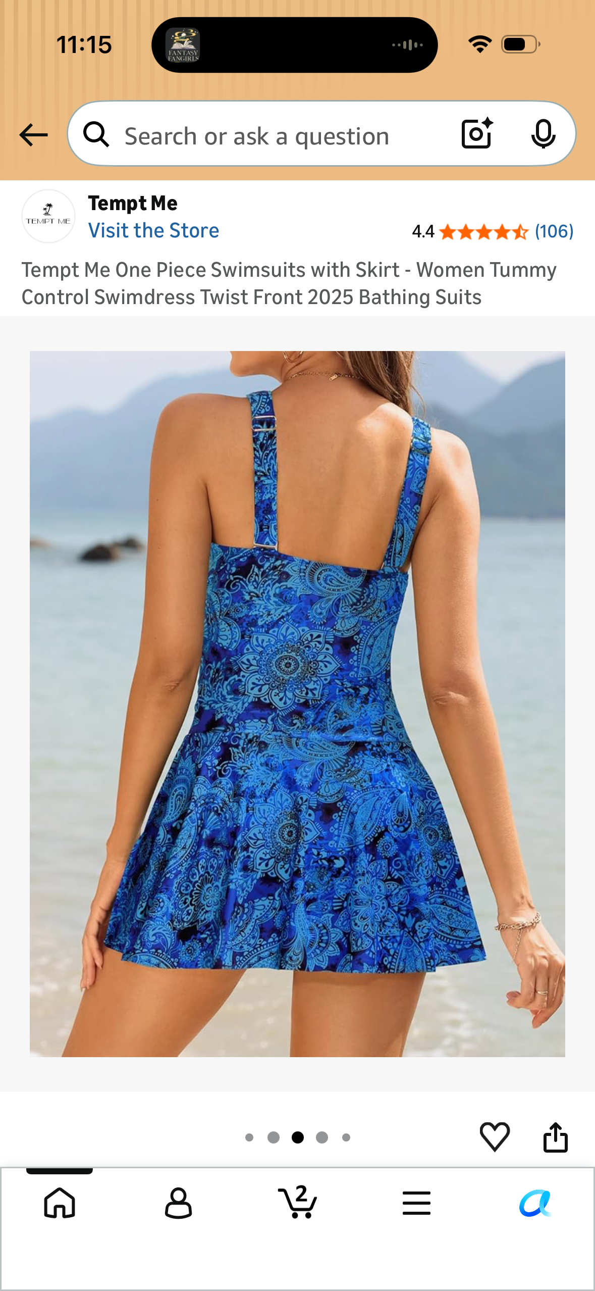 Tempt Me One Piece Swimsuits with Skirt - Women Tummy Control Swimdress Twist Front 2025 Bathing Suits (Size Small)