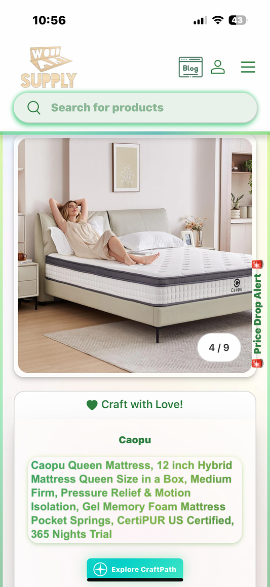 Queen Size Mattress, 12” (B1096)