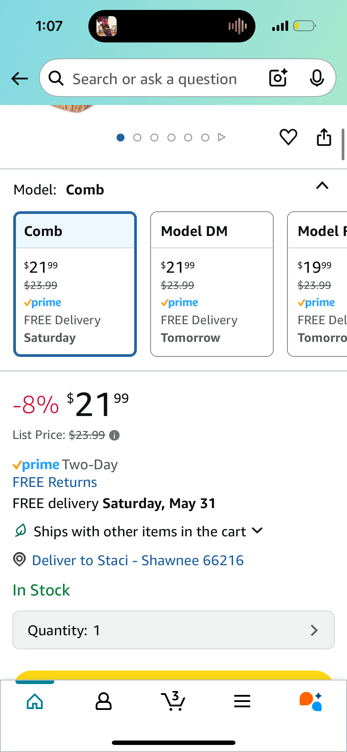 Beard Comb Gifts for Him Wooden Comb for Men Folding Pocket for Moustache Hair Walnut Combs Husband with the Engraving (Fear The Beard)