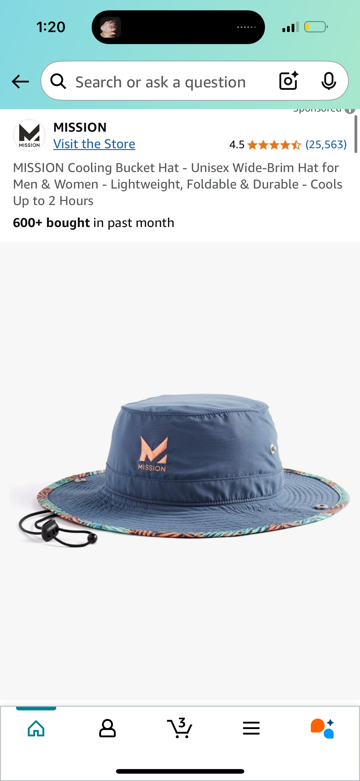 MISSION Cooling Bucket Hat - Unisex Wide-Brim Hat for Men & Women - Lightweight, Foldable & Durable - Cools Up to 2 Hours