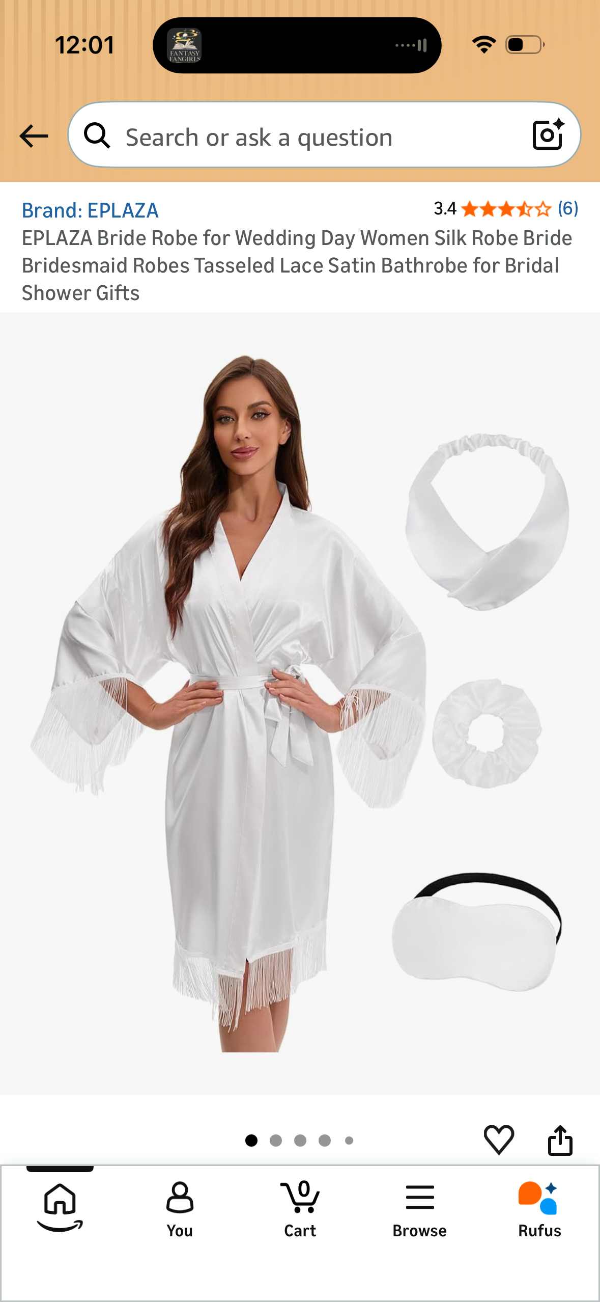 EPLAZA Bride Robe for Wedding Day Women Silk Robe Bride Bridesmaid Robes Tasseled Lace Satin Bathrobe for Bridal Shower Gifts (Size Large/X-Large)