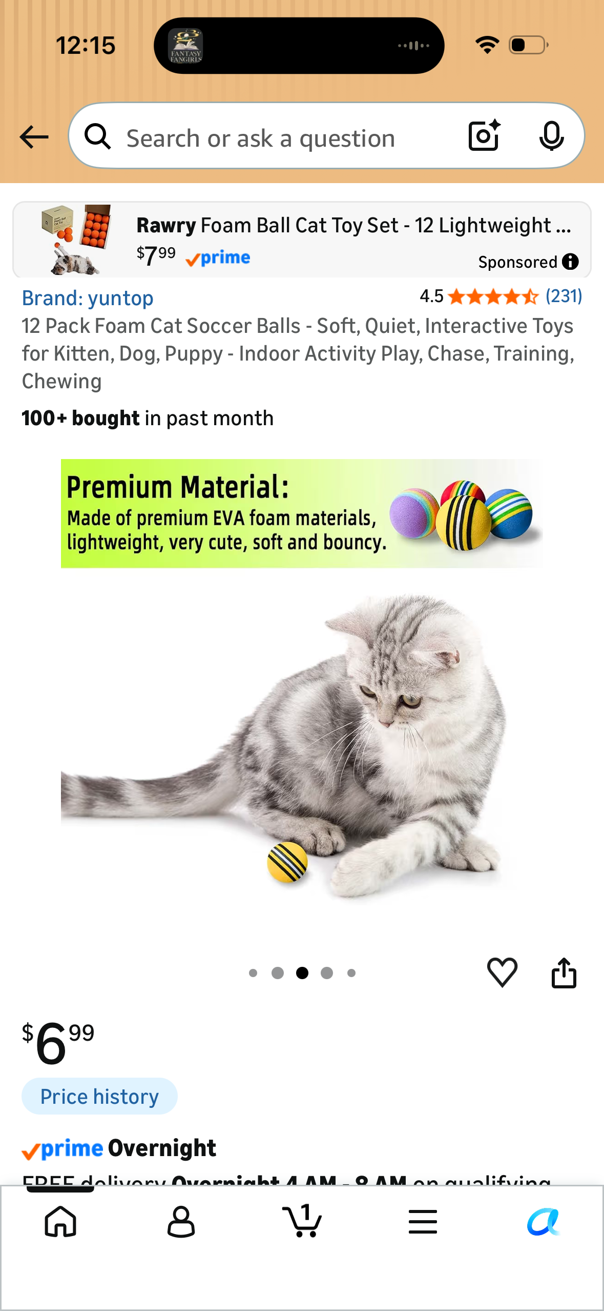 12 Pack Foam Cat Soccer Balls - Soft, Quiet, Interactive Toys for Kitten, Dog, Puppy - Indoor Activity Play, Chase, Training, Chewing