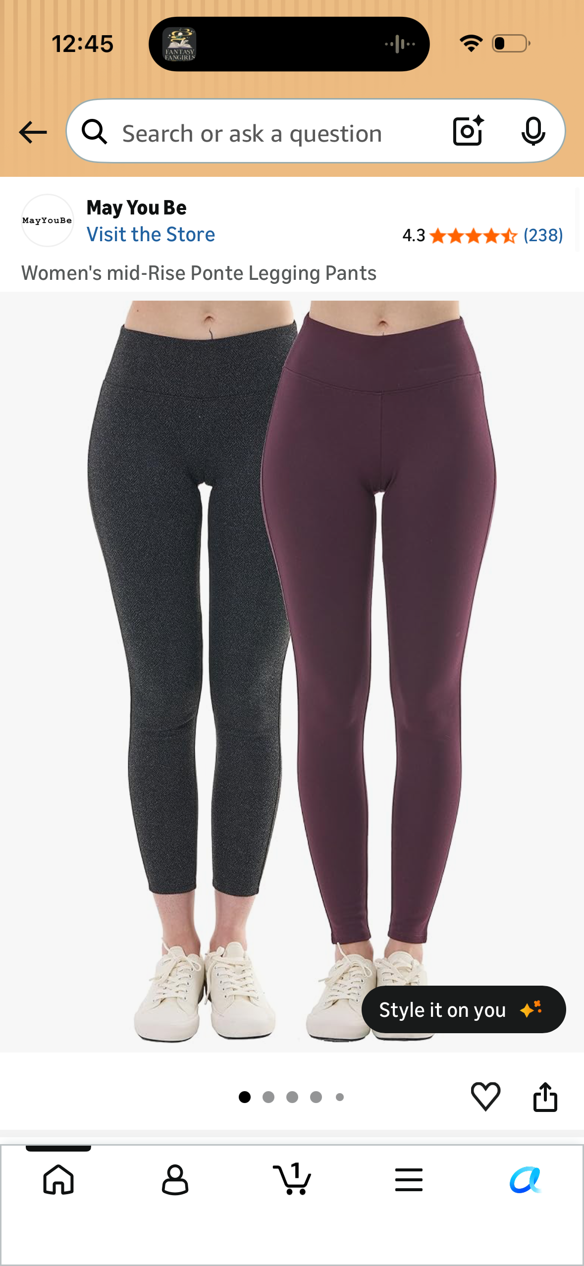 Women's mid-Rise Ponte Legging Pants (Size Medium)