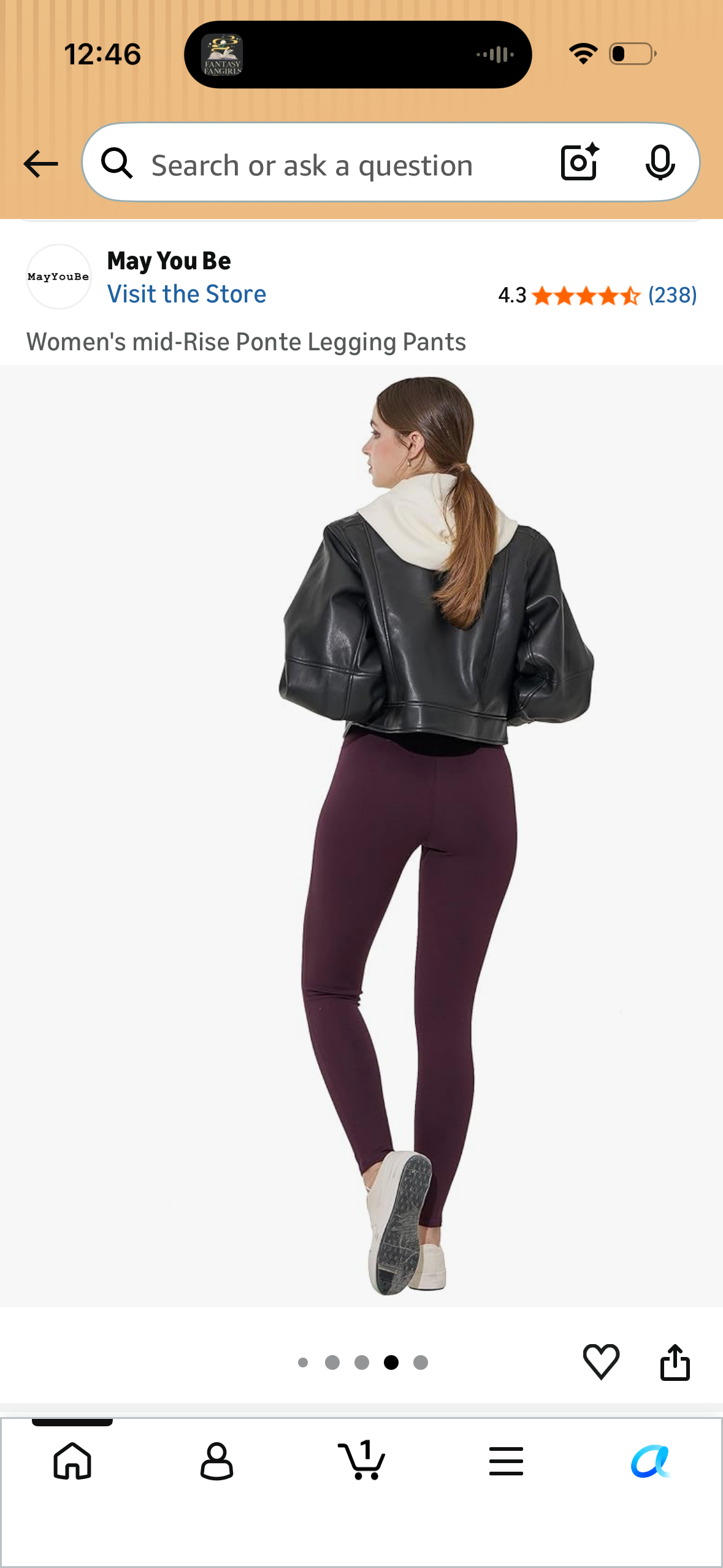 Women's mid-Rise Ponte Legging Pants (Size Medium)