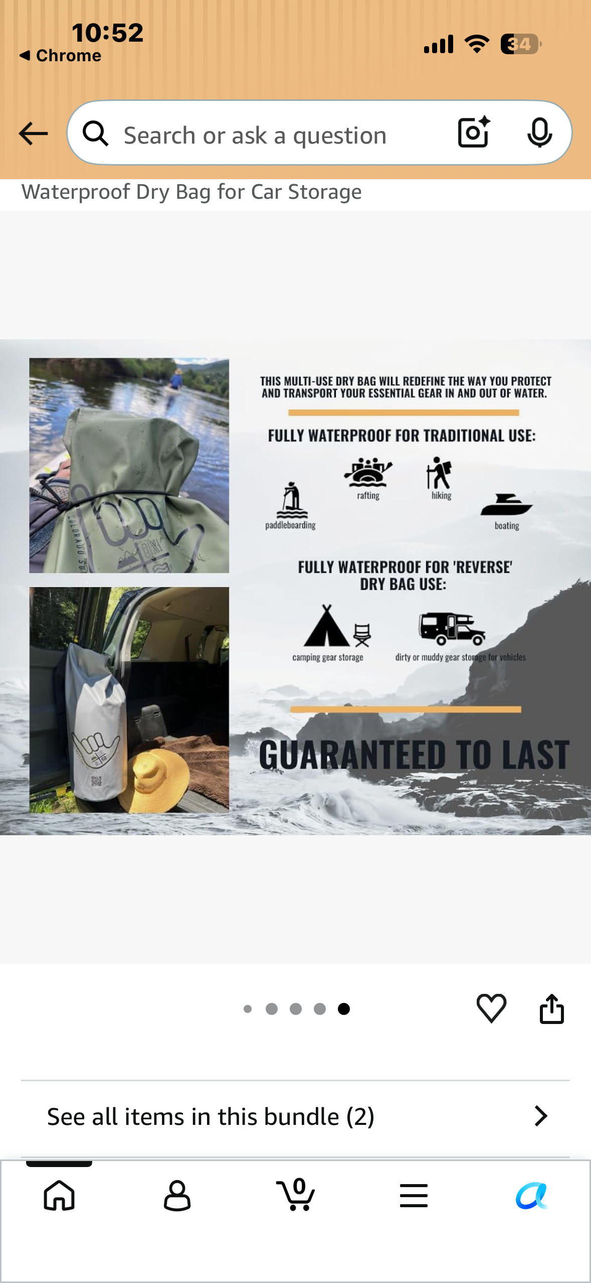 Colorado Surf Society Waterproof Dry Bag, 30L Roll Top Dry Bag with Lightweight for Car Travel Camping Storage Multi-Use