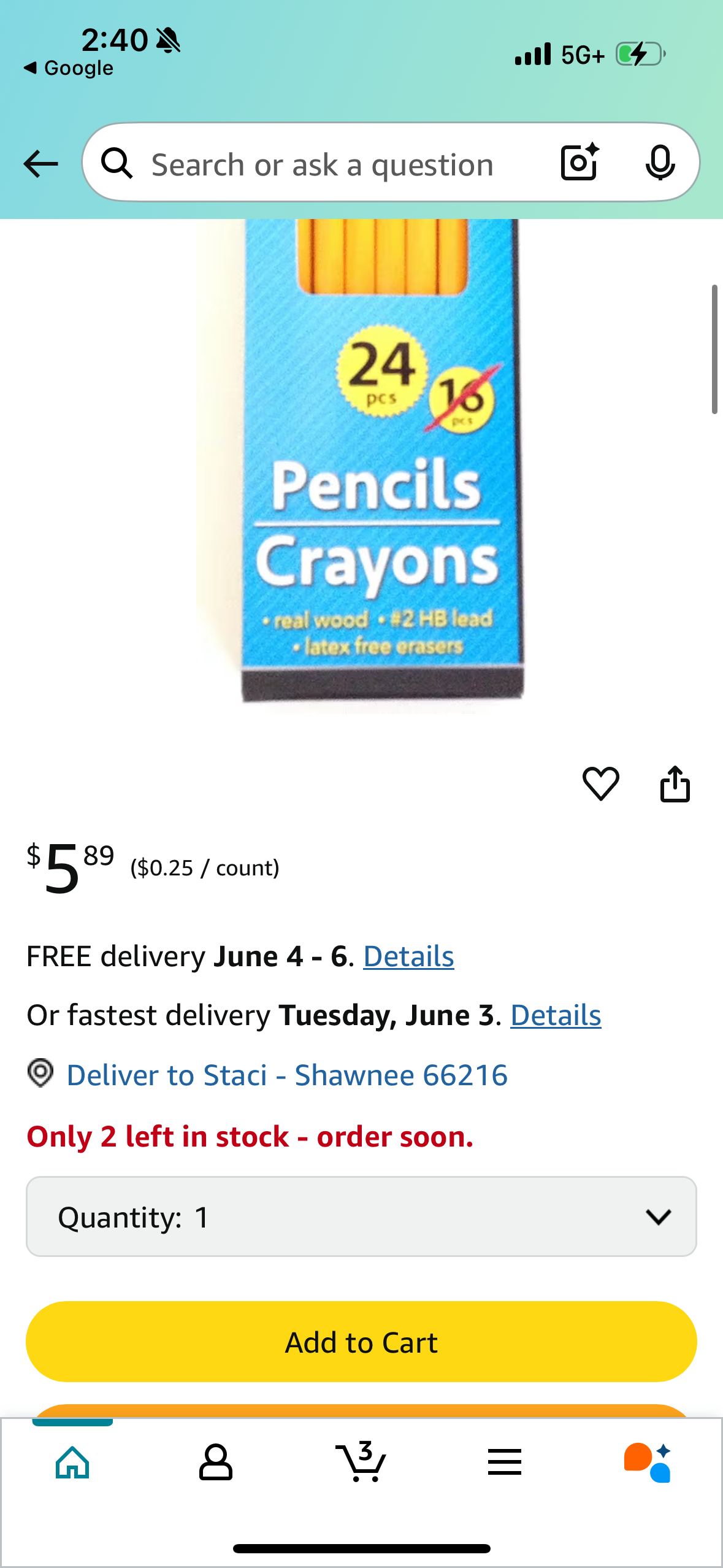 ‼️2 for $3‼️ Jot Wood #2 Pencils - 24 pcs