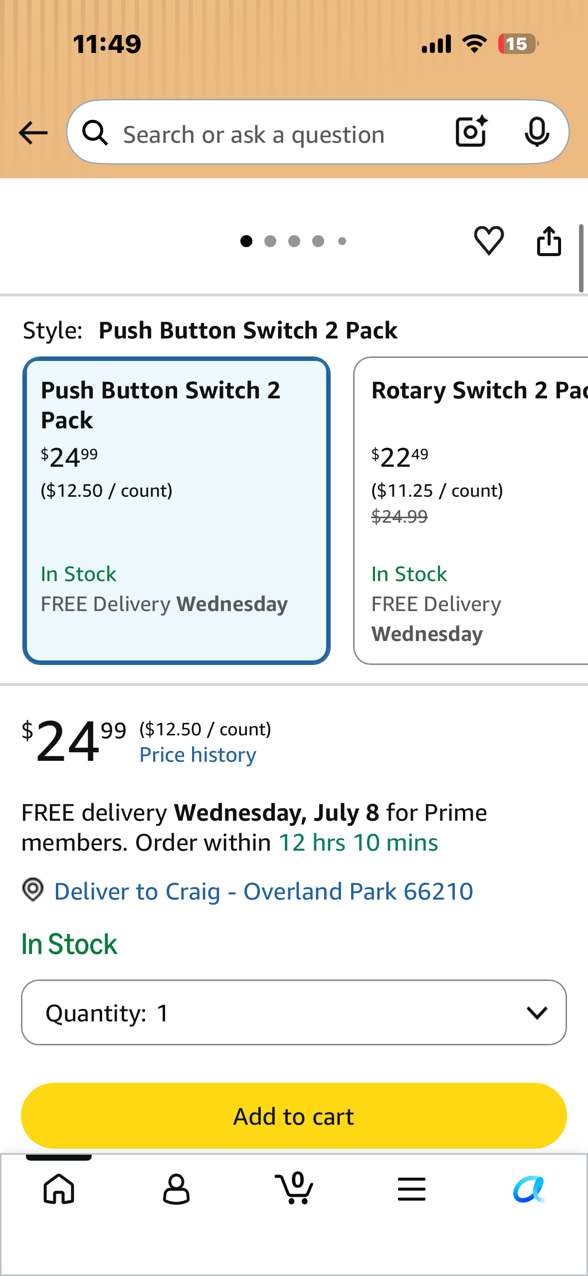 Outdoor Light Timer With Sensor - Dusk to Dawn Waterproof Plug-in Outlet With 2 Grounded Outlets and Push Button Switch (2 Pack)