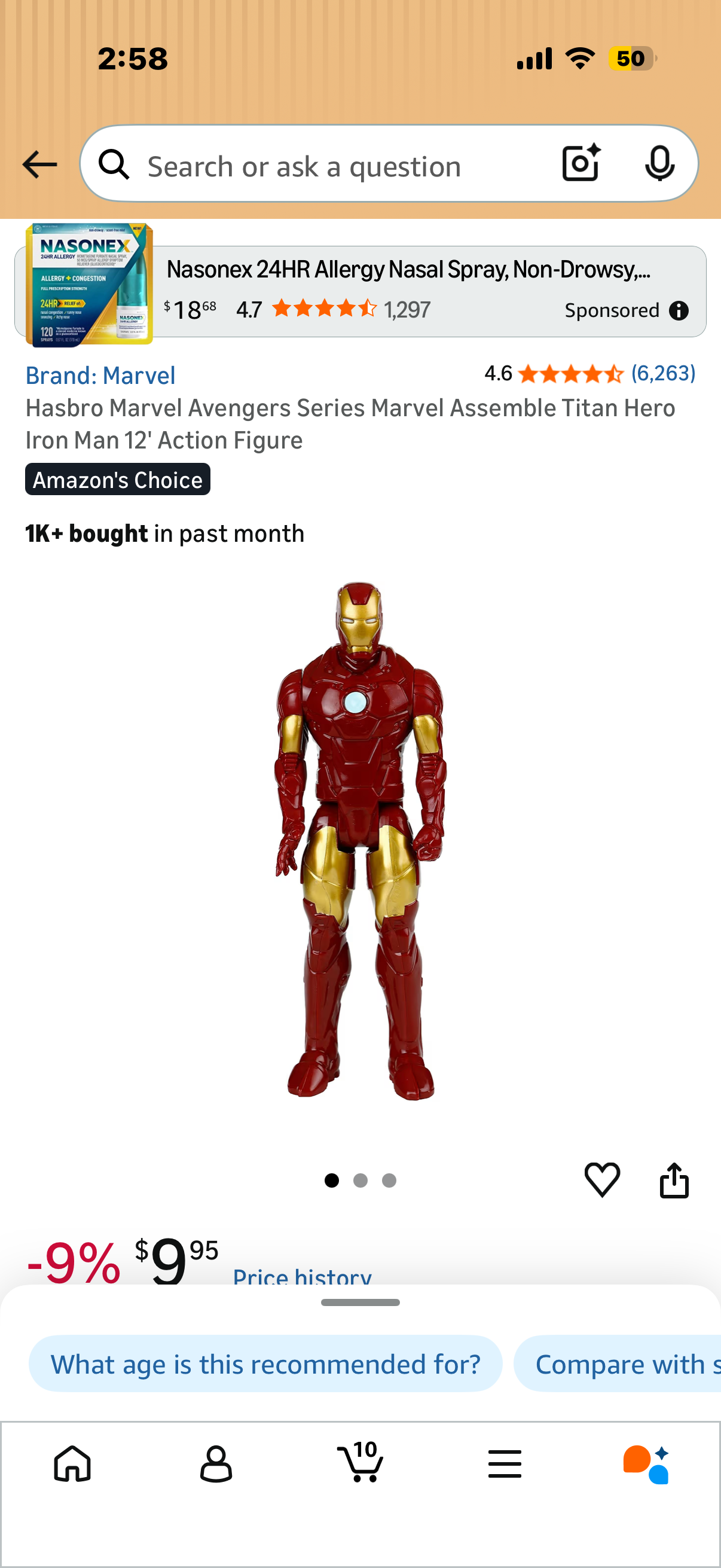 Hasbro Marvel Avengers Series Marvel Assemble Titan Hero Iron Man 12' Action Figure
