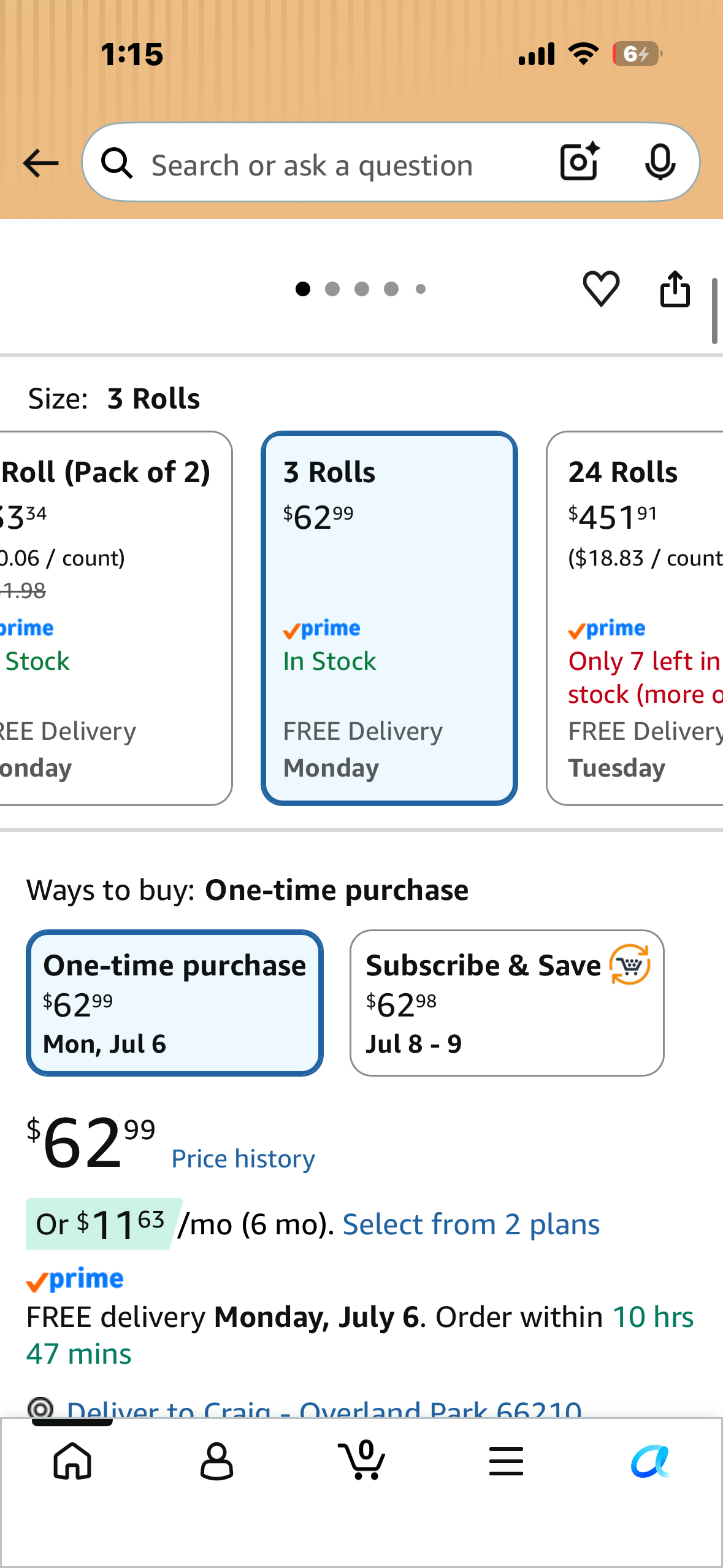 3-Pack, Brother Genuine DK-12023PK Die-Cut Shipping Paper Labels, Long Lasting Reliability, 300 Labels Per Roll, (3) Rolls per Box, White (DK12023PK)