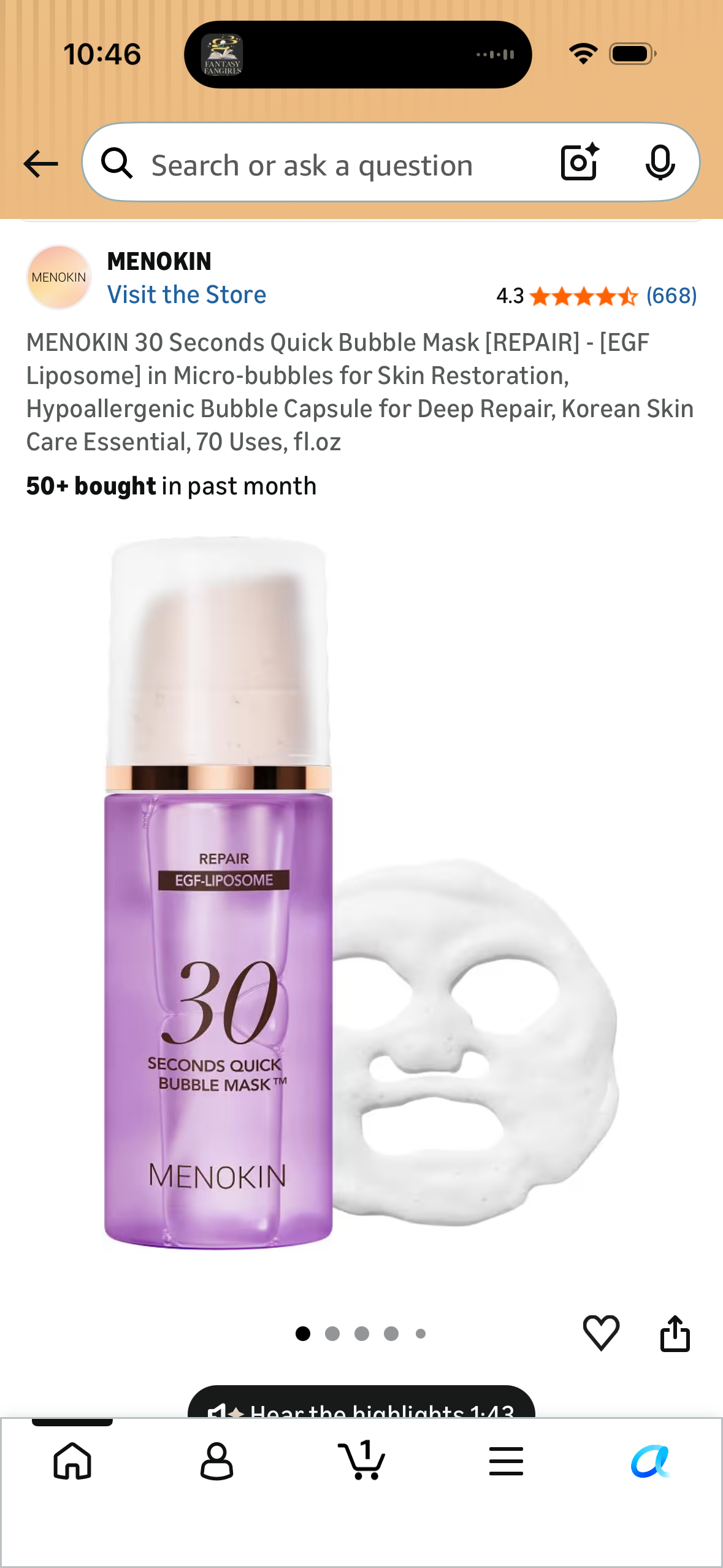 MENOKIN 30 Seconds Quick Bubble Mask [REPAIR] - [EGF Liposome] in Micro-bubbles for Skin Restoration, Hypoallergenic Bubble Capsule for Deep Repair, Korean Skin Care Essential, 70 Uses, fl.oz