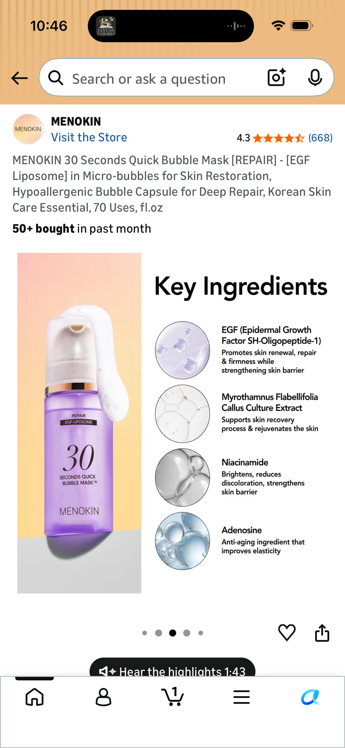MENOKIN 30 Seconds Quick Bubble Mask [REPAIR] - [EGF Liposome] in Micro-bubbles for Skin Restoration, Hypoallergenic Bubble Capsule for Deep Repair, Korean Skin Care Essential, 70 Uses, fl.oz