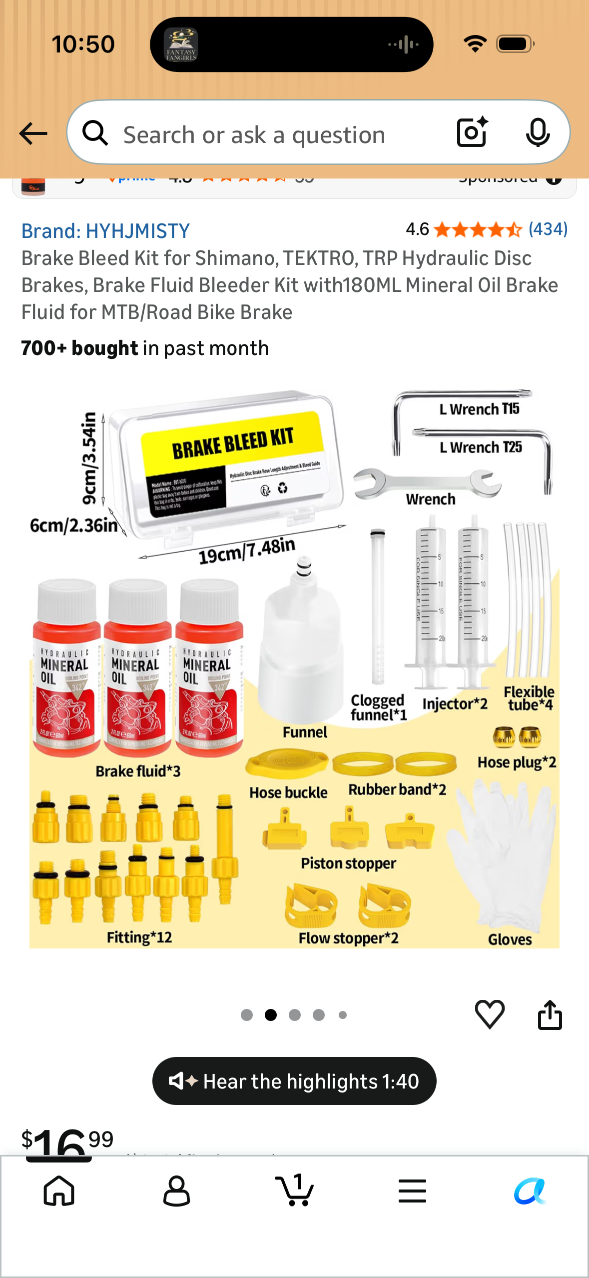 Brake Bleed Kit for Shimano, TEKTRO, TRP Hydraulic Disc Brakes, Brake Fluid Bleeder Kit with180ML Mineral Oil Brake Fluid for MTB/Road Bike Brake