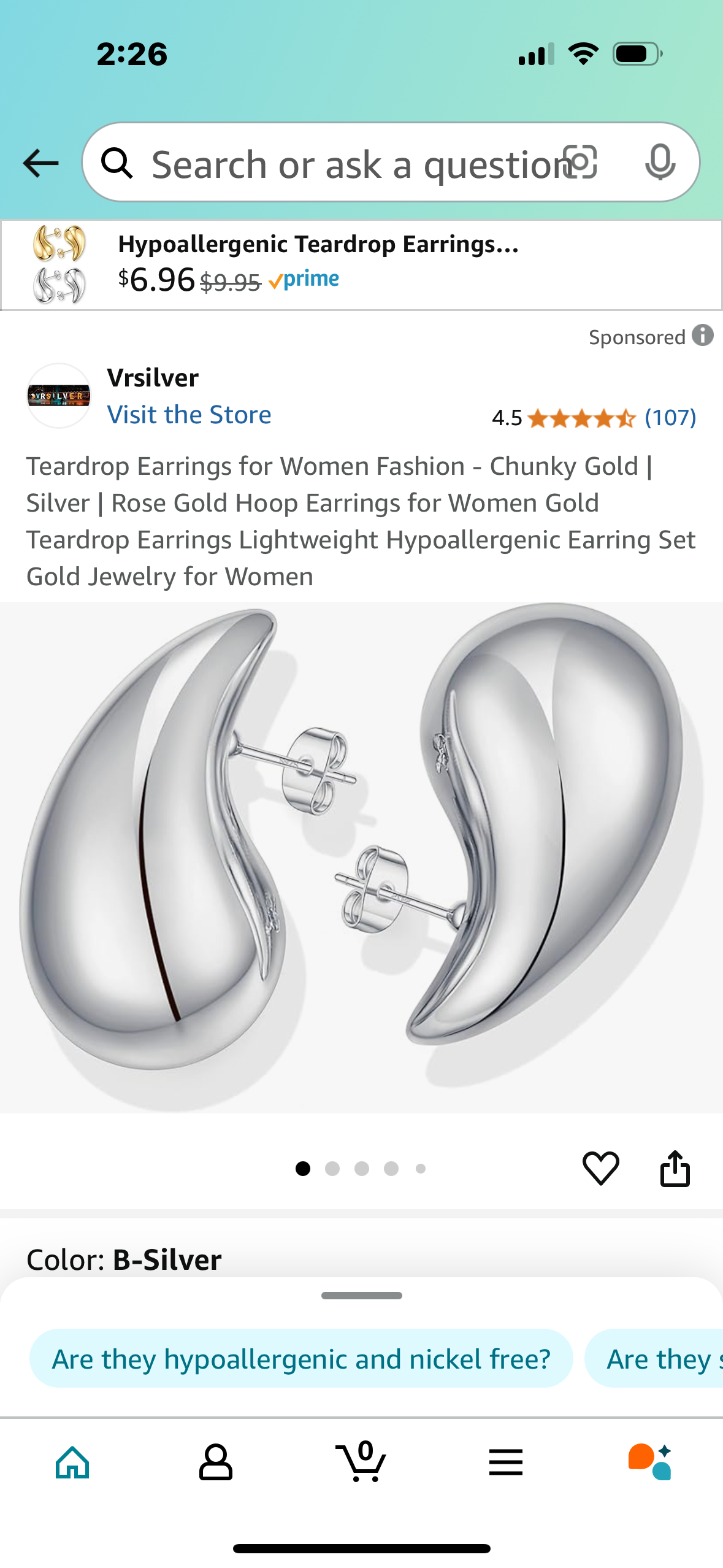Teardrop Earrings for Women Fashion - Chunky Gold | Silver | Rose Gold Hoop Earrings for Women Gold Teardrop Earrings Lightweight Hypoallergenic Earring Set Gold Jewelry for Women