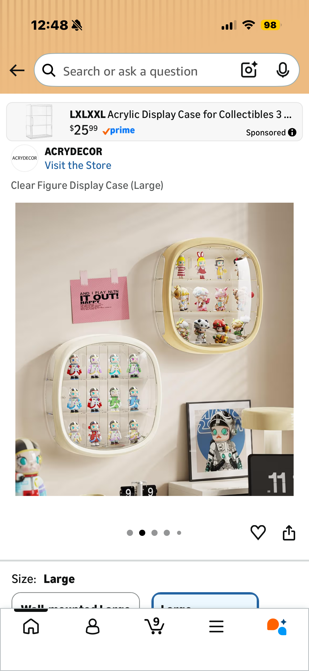 Clear Figure Display Case (Large)