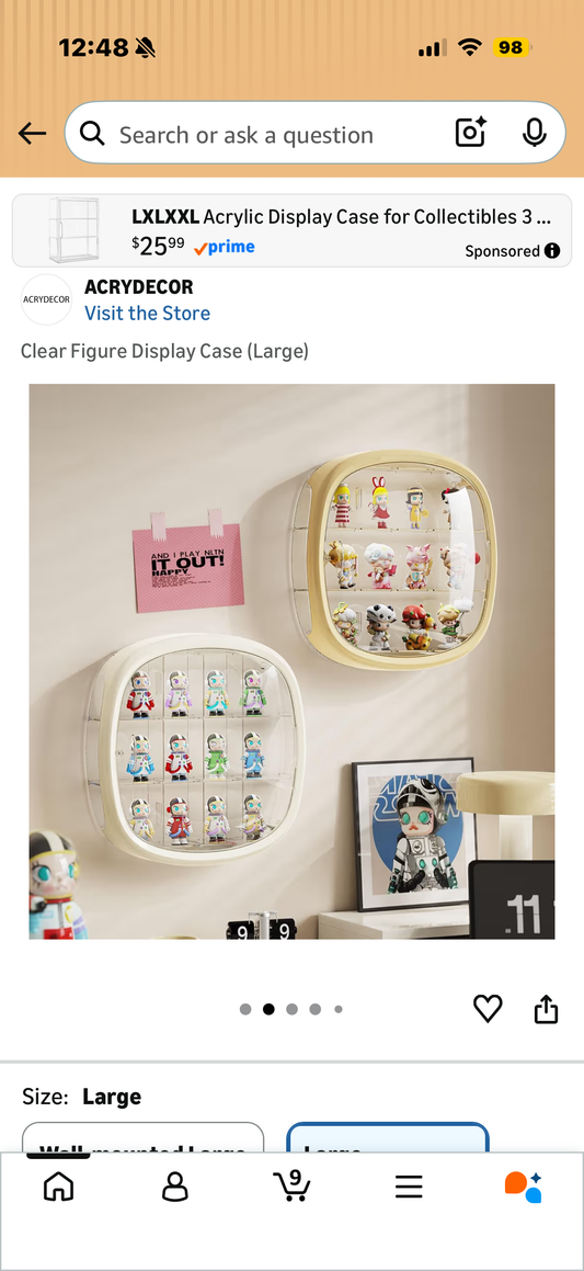 Clear Figure Display Case (Large)