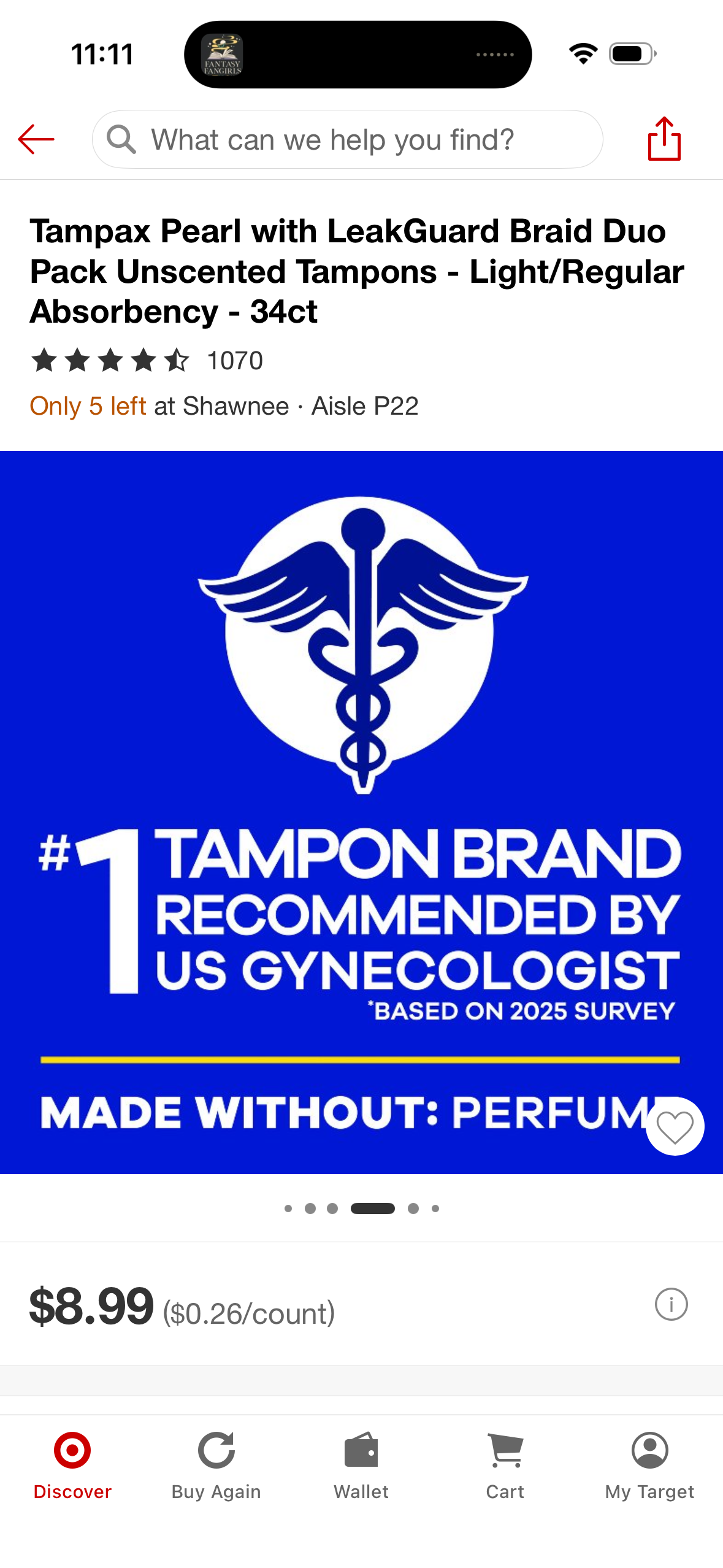 Tampax Pearl with LeakGuard Braid Duo Pack Unscented Tampons - Light/Regular Absorbency - 34ct