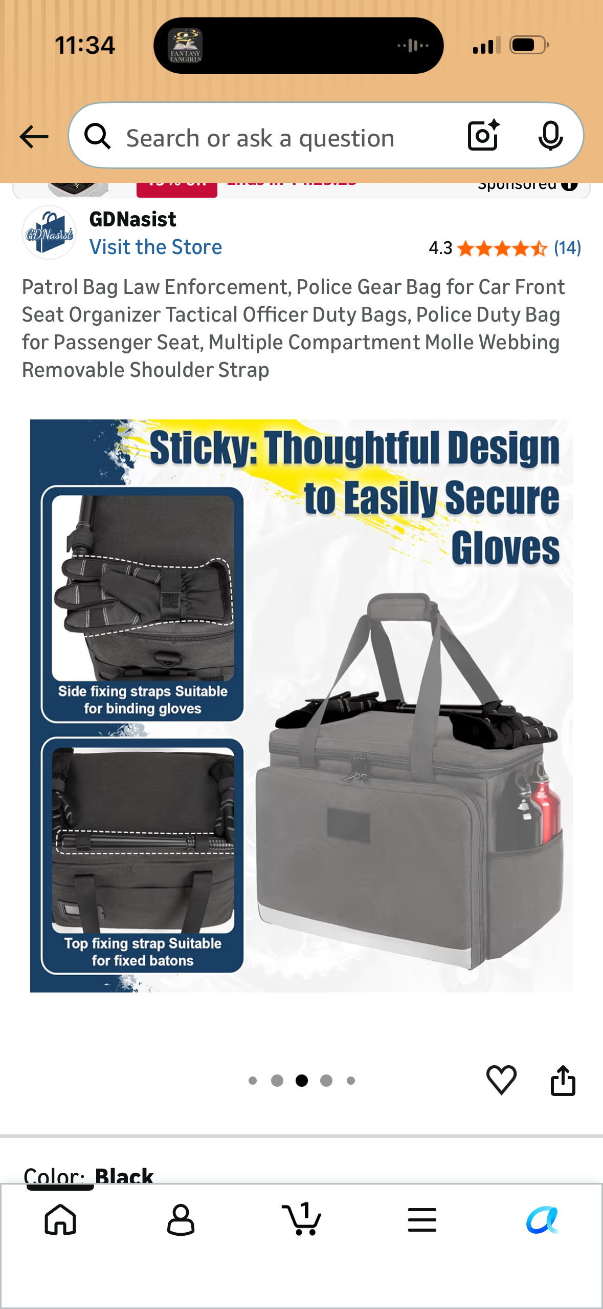 Patrol Bag Law Enforcement, Police Gear Bag for Car Front Seat Organizer Tactical Officer Duty Bags, Police Duty Bag for Passenger Seat, Multiple Compartment Molle Webbing Removable Shoulder Strap