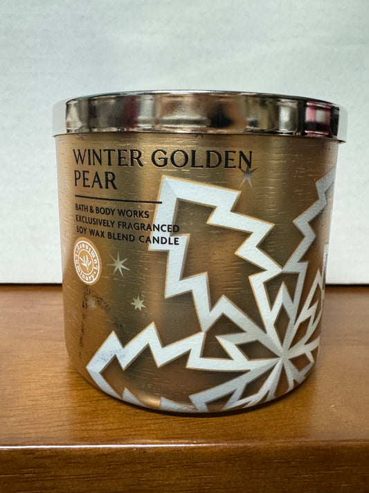 Bath and Body Works - Winter Golden Pear, 3-Wick Candle