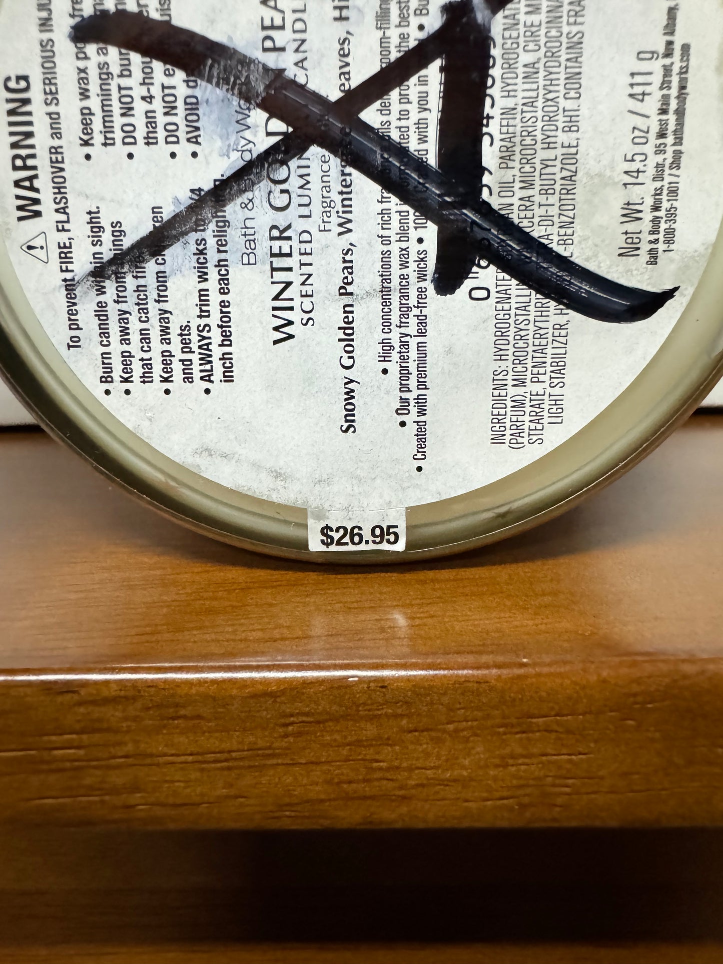 Bath and Body Works - Winter Golden Pear, 3-Wick Candle