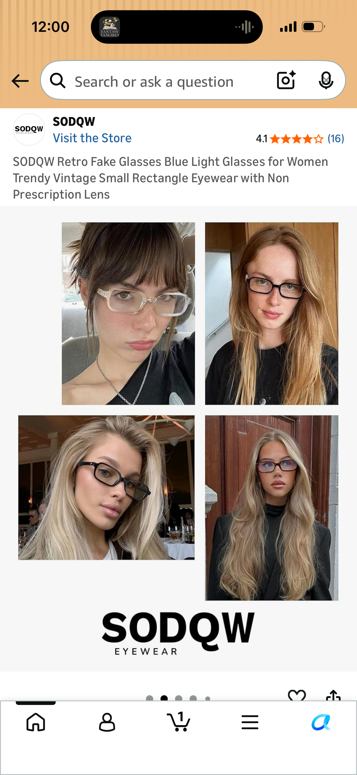 SODQW Retro Fake Glasses Blue Light Glasses for Women Trendy Vintage Small Rectangle Eyewear with Non Prescription Lens, Clear