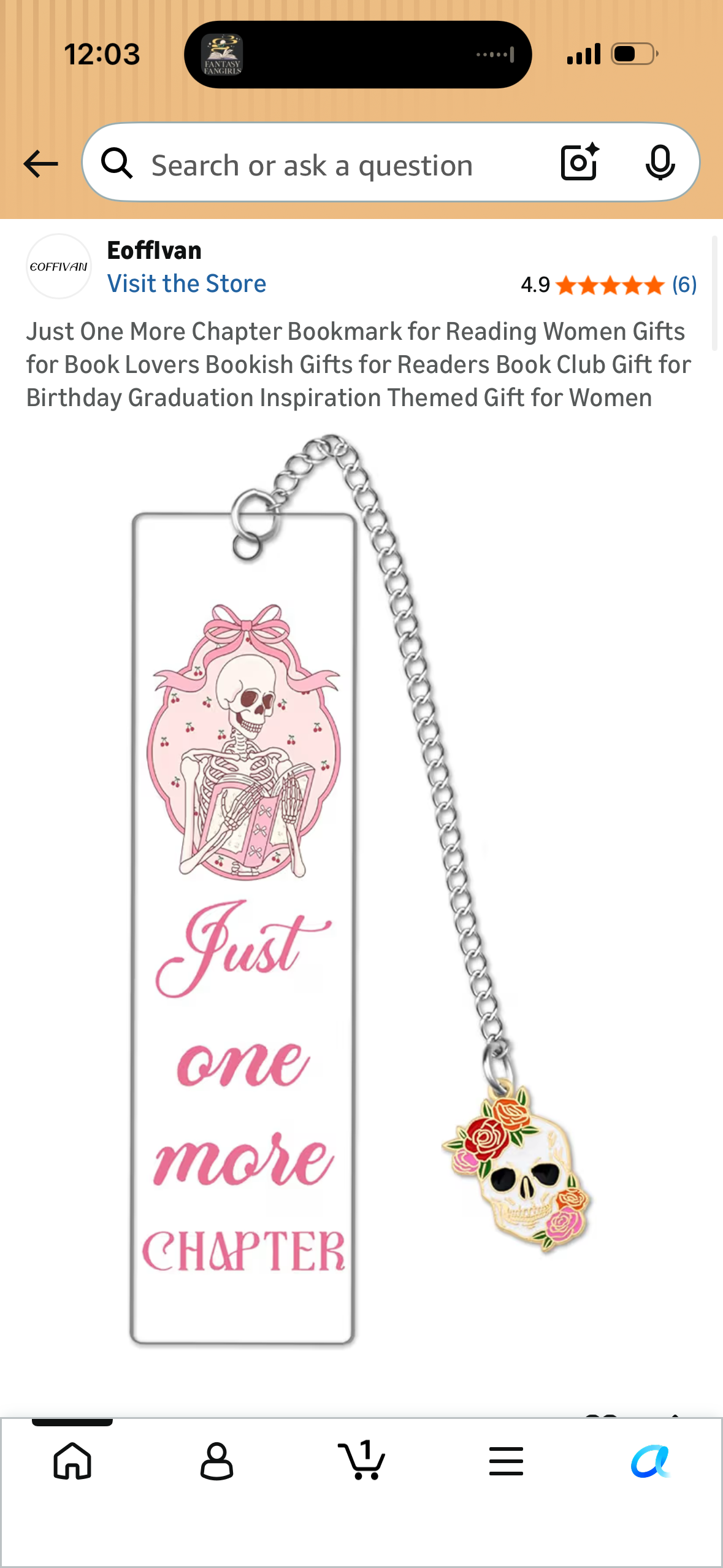 Just One More Chapter Bookmark for Reading Women Gifts for Book Lovers Bookish Gifts for Readers Book Club Gift for Birthday Graduation Inspiration Themed Gift for Women
