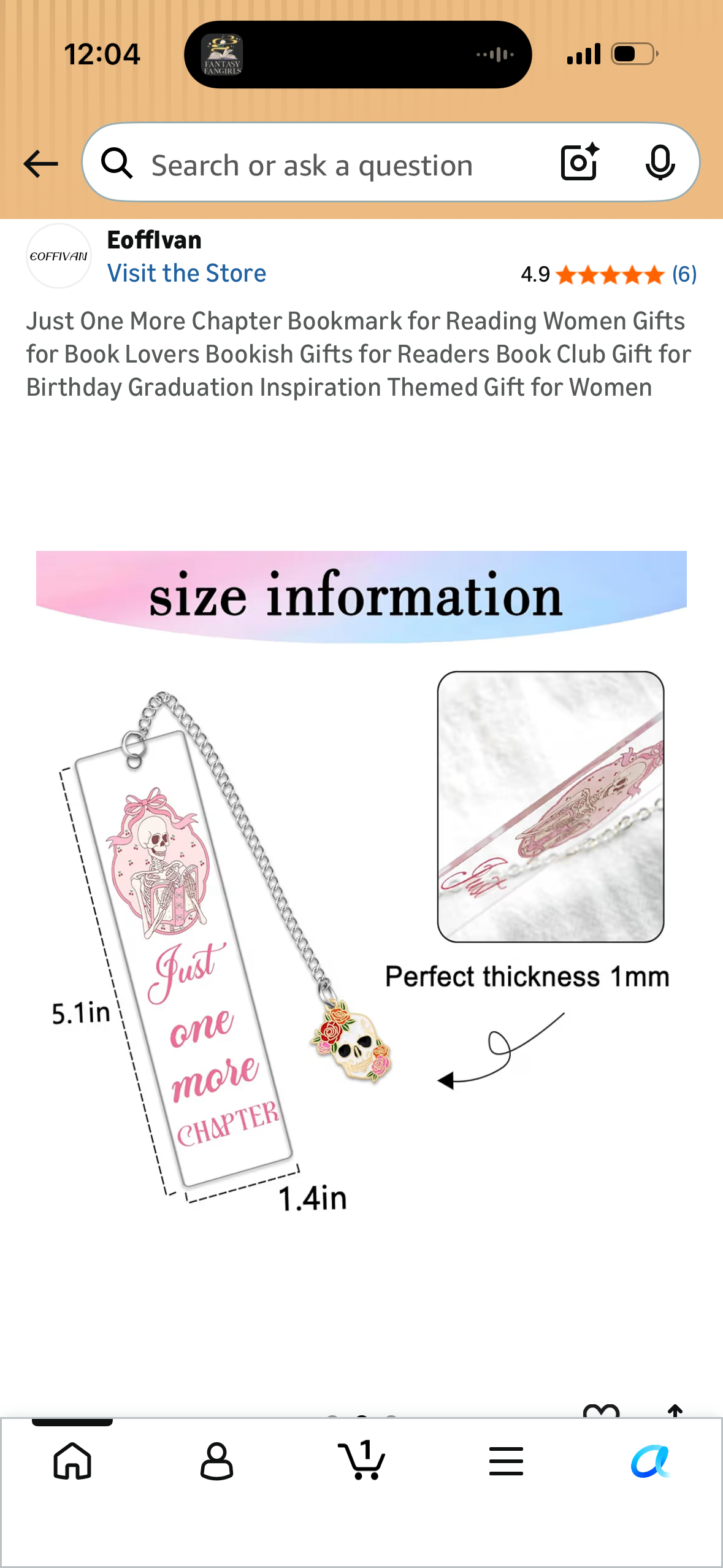Just One More Chapter Bookmark for Reading Women Gifts for Book Lovers Bookish Gifts for Readers Book Club Gift for Birthday Graduation Inspiration Themed Gift for Women