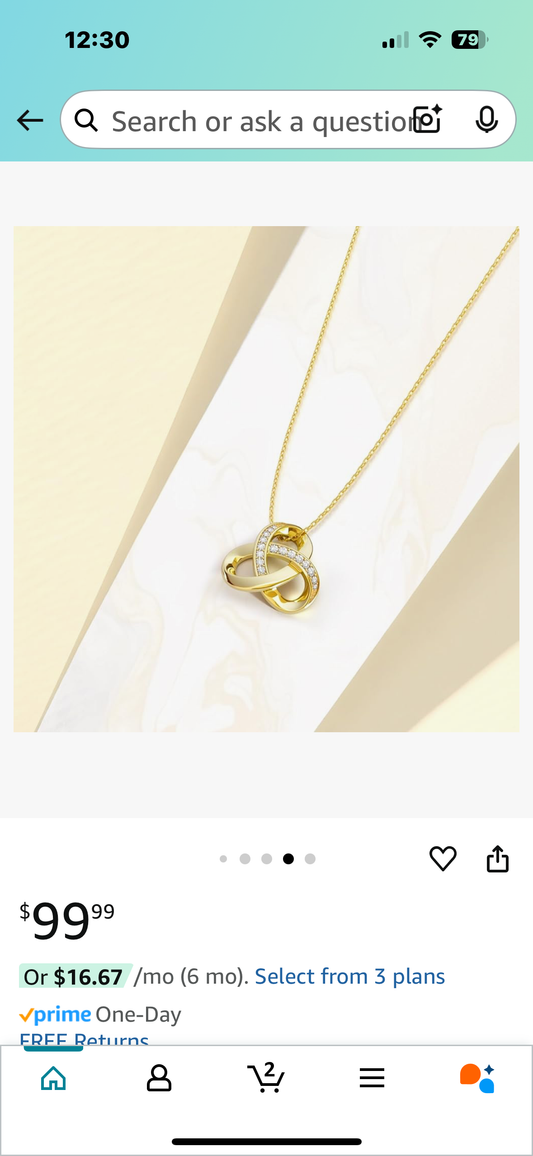 Love Knot Necklace for Women Infinity Interlocking Knot Pendant Adjustable 20in Necklace Anniversary and Birthday Jewelry Gift