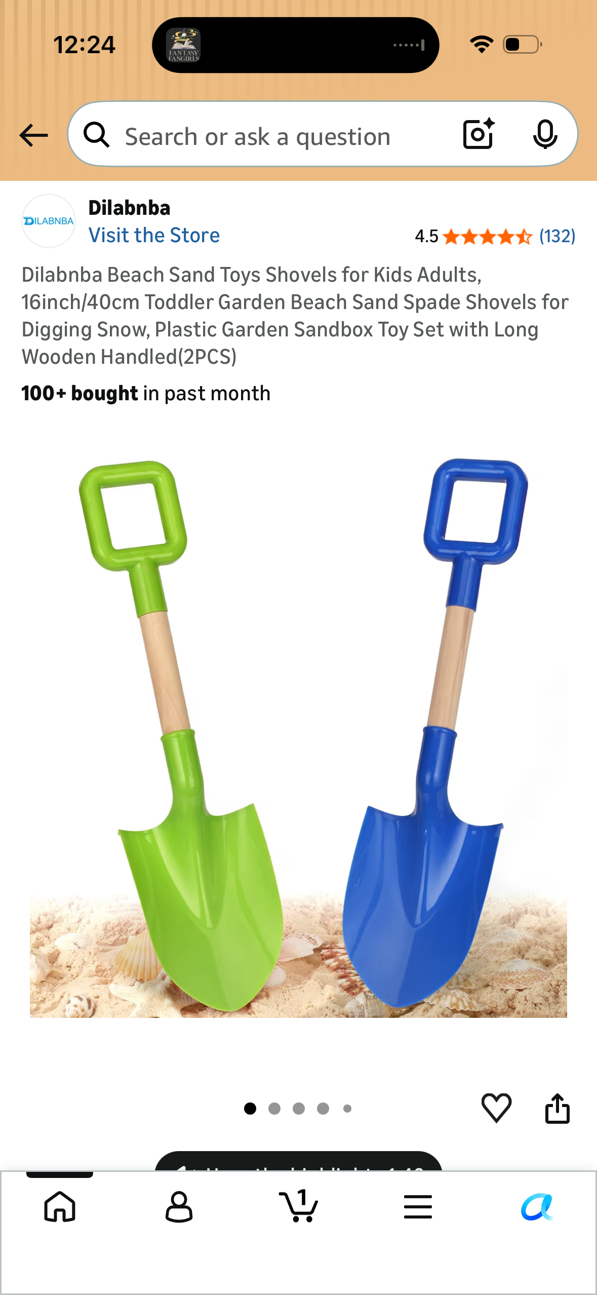 Dilabnba Beach Sand Toys Shovels for Kids Adults, 16inch/40cm Toddler Garden Beach Sand Spade Shovels for Digging Snow, Plastic Garden Sandbox Toy Set with Long Wooden Handled(2PCS)