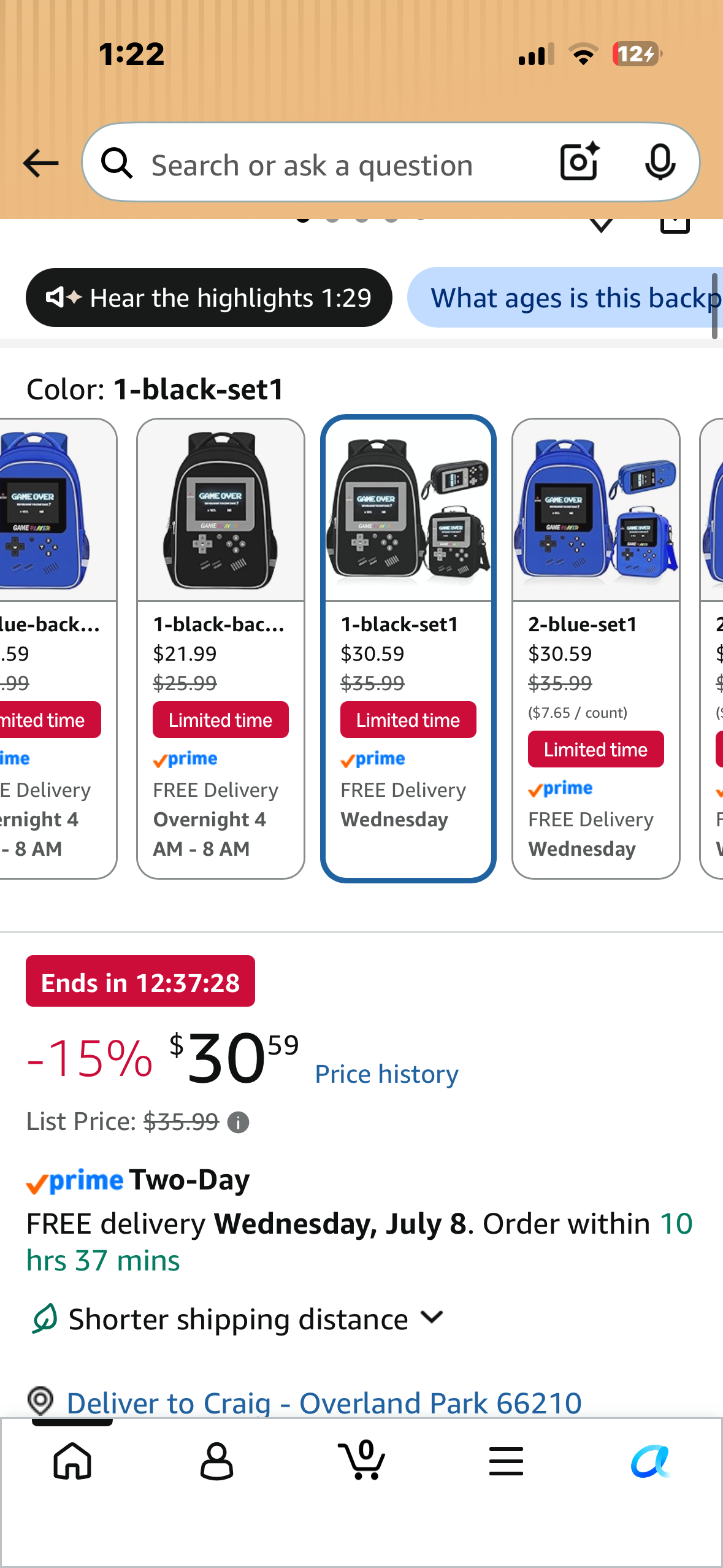 School Backpack For Gamer, Backpack For Kids, Children, Teens, Elementary, Middle School