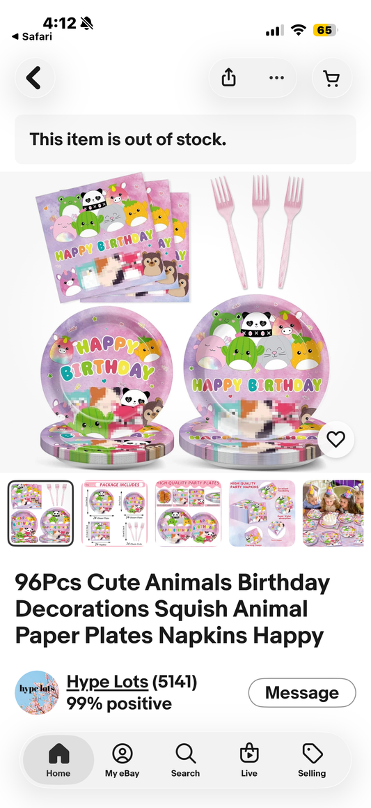 96Pcs Cute Animals Birthday Party Decorations Kawaii Animal Paper Plates Napkins Squish Animal Happy Birthday Disposable Tableware Dinnerware Supplies for Cute Animals Themed Party Favor Serve 24