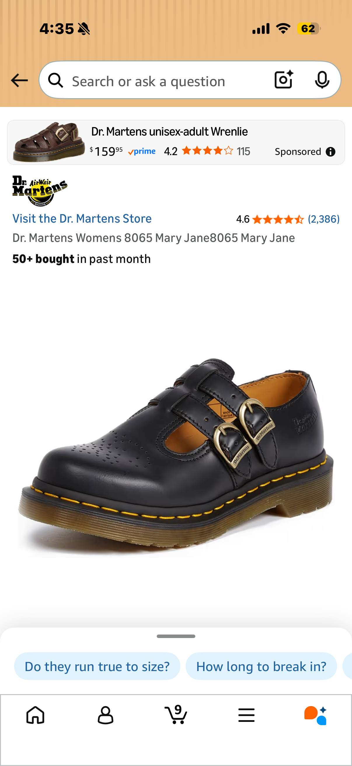 Dr. Martens Womens 8065 Mary Jane8065 Mary Jane (Size 9)