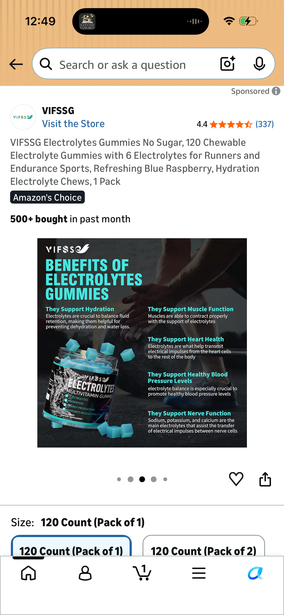 VIFSSG Electrolytes Gummies No Sugar, 120 Chewable Electrolyte Gummies with 6 Electrolytes for Runners and Endurance Sports, Refreshing Blue Raspberry, Hydration Electrolyte Chews, 1 Pack