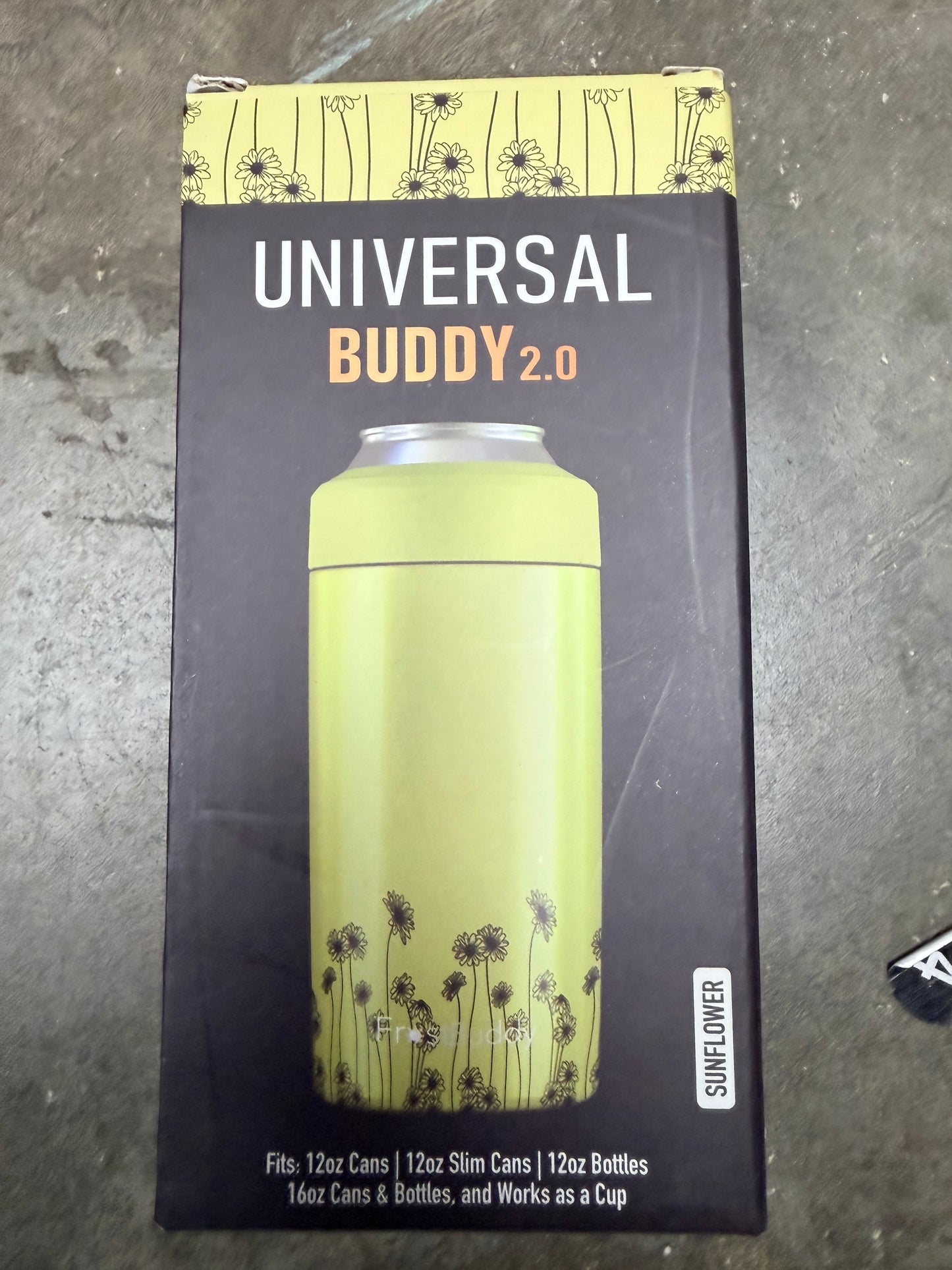 Universal Can Cooler - Fits all - Stainless Steel Can Cooler for 12 oz & 16 oz Regular or Slim Cans & Bottles - Stainless Steela as