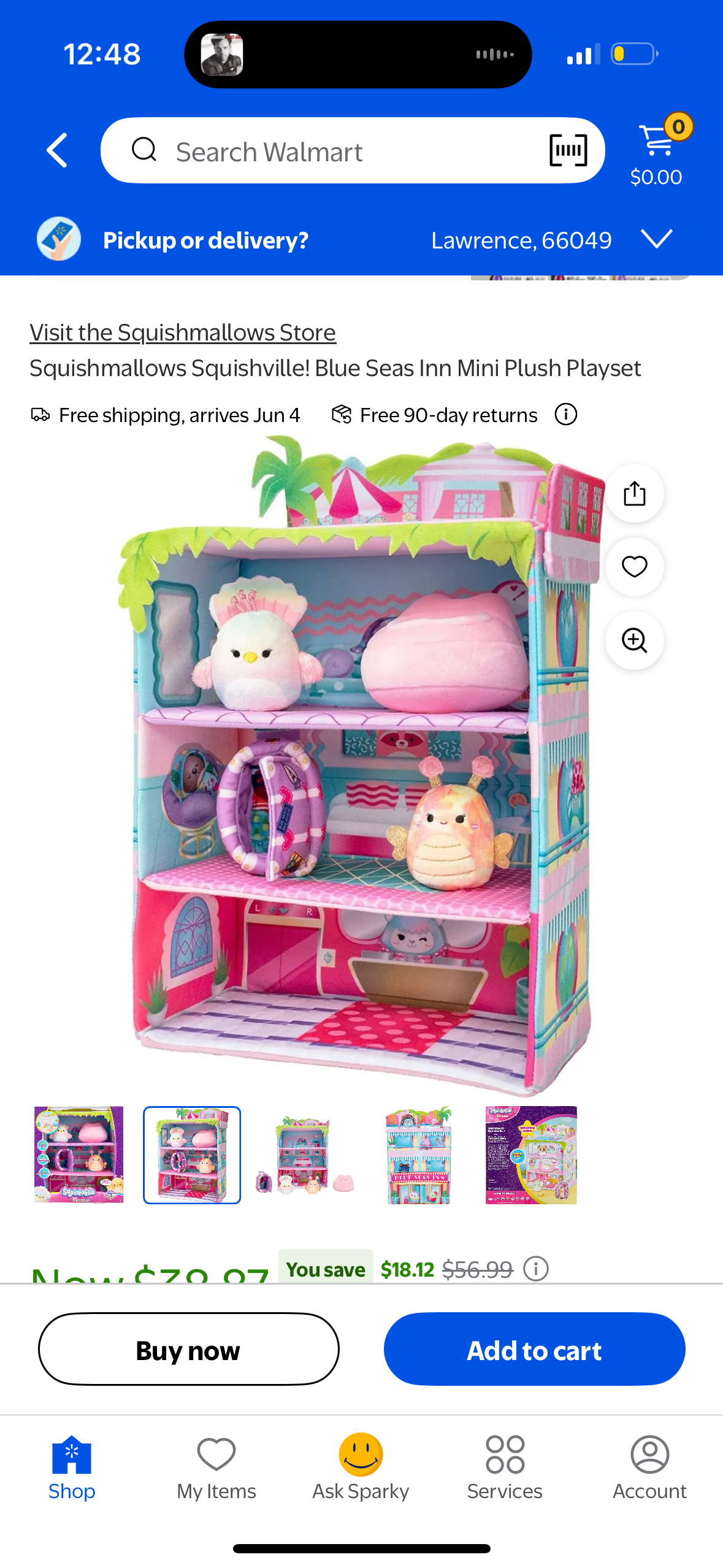 Squishmallows Squishville! Blue Seas Inn Mini Plush Playset