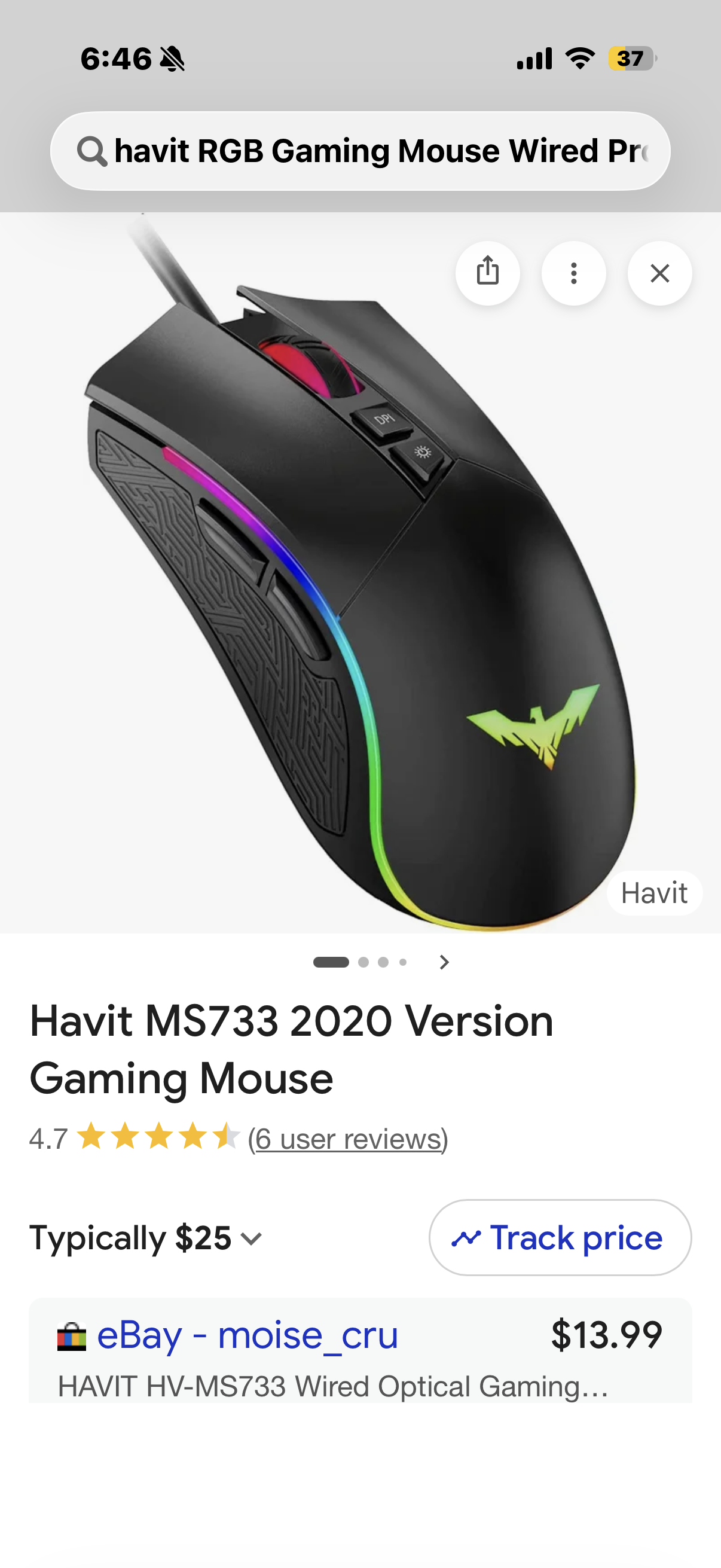 Havit MS733 2020 Version Gaming Mouse