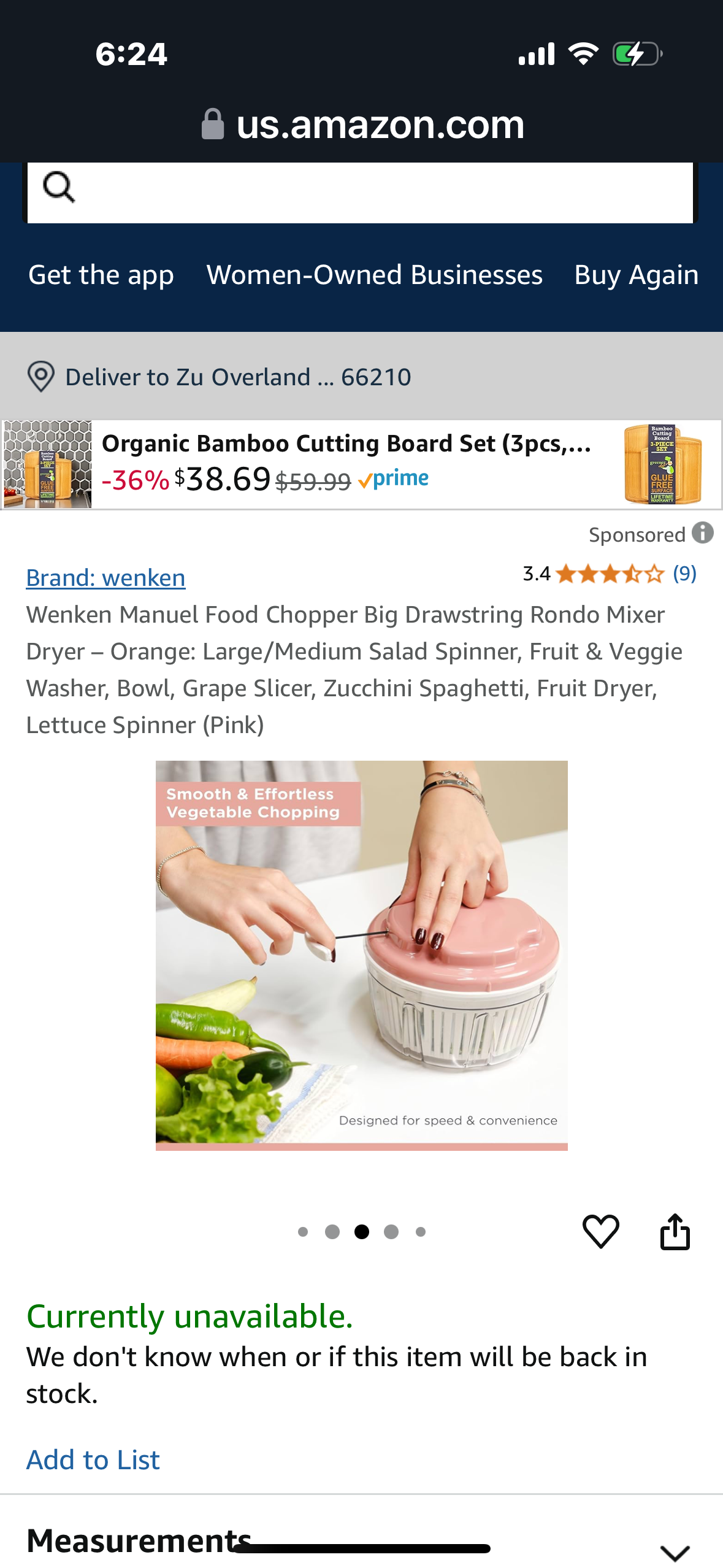 Food Chopper Big Drawstring Rondo Mixer Dryer – Orange: Large/Medium Salad Spinner, Fruit & Veggie Washer, Bowl, Grape Slicer, Zucchini Spaghetti, Fruit Dryer, Lettuce Spinner (Pink)