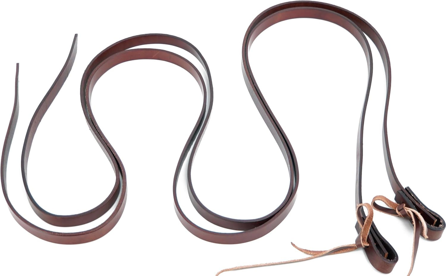 QMYBROW Western Horse Split Reins, Heavy Harness Leather, 5/8" x 7', Brown