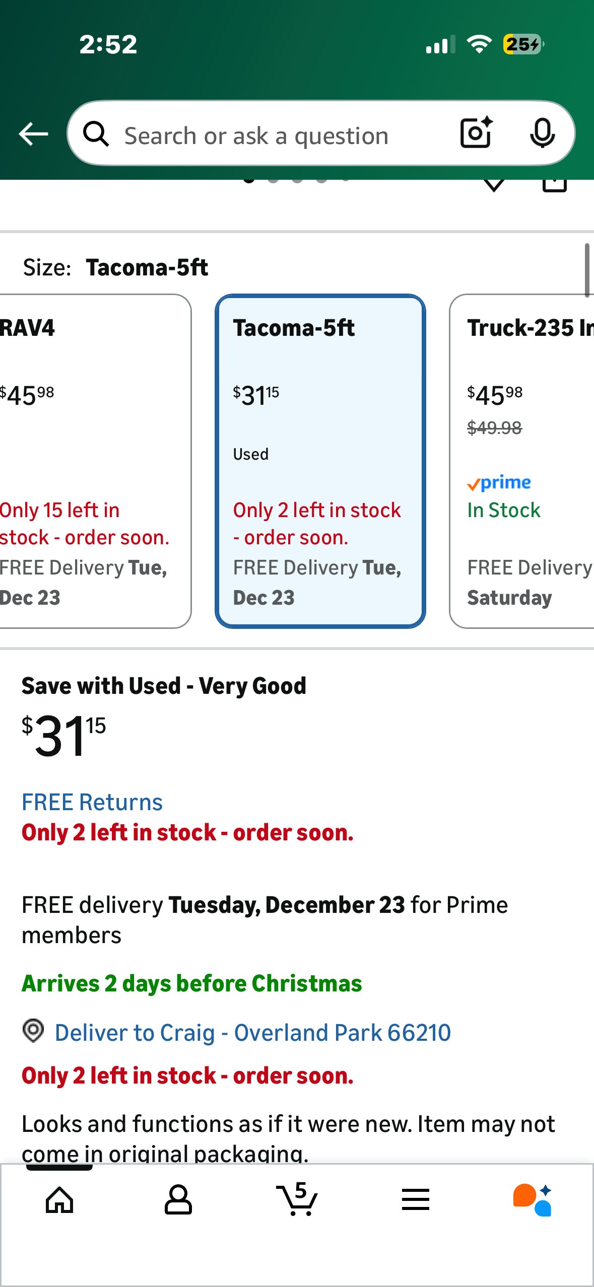 Waterproof Truck Covers Replace for 2005-2025 Toyota Tacoma Double Cab 5ft, Multilayer Heavy Duty with Cotton Liner All Weather Car Cover with Zipper Door, Windproof Bands for Snow Rain Protection