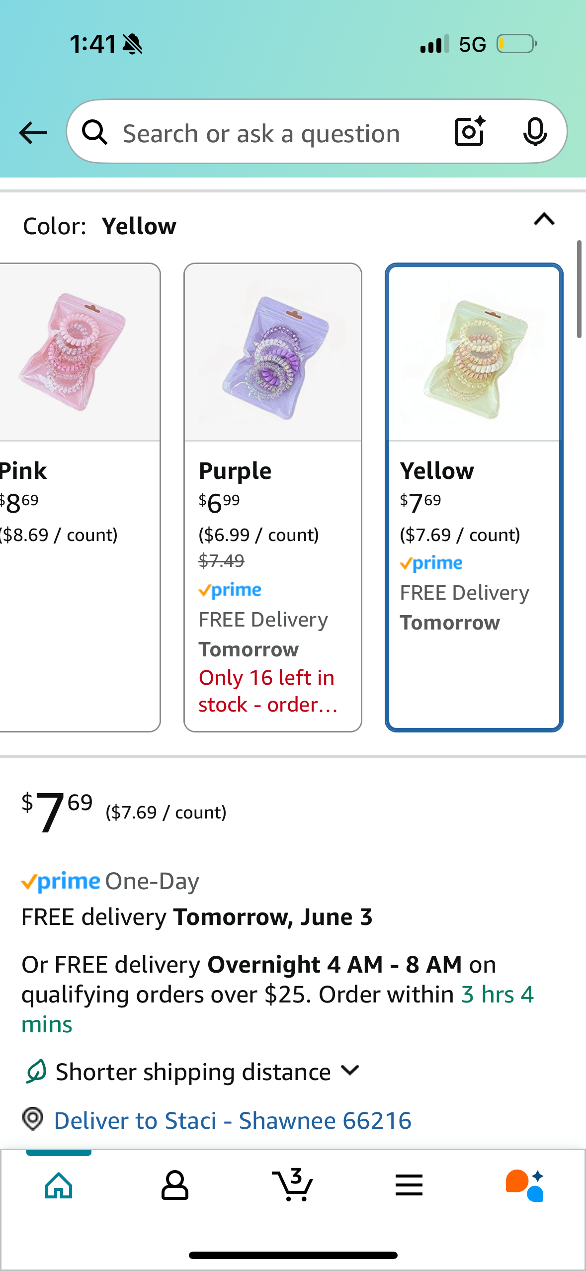 Spiral Hair Ties, 6pcs/set Multicolour Ponytail Holders For Woman Girls Telephone Cord Hair Coils For Thin Hair (Yellow)
