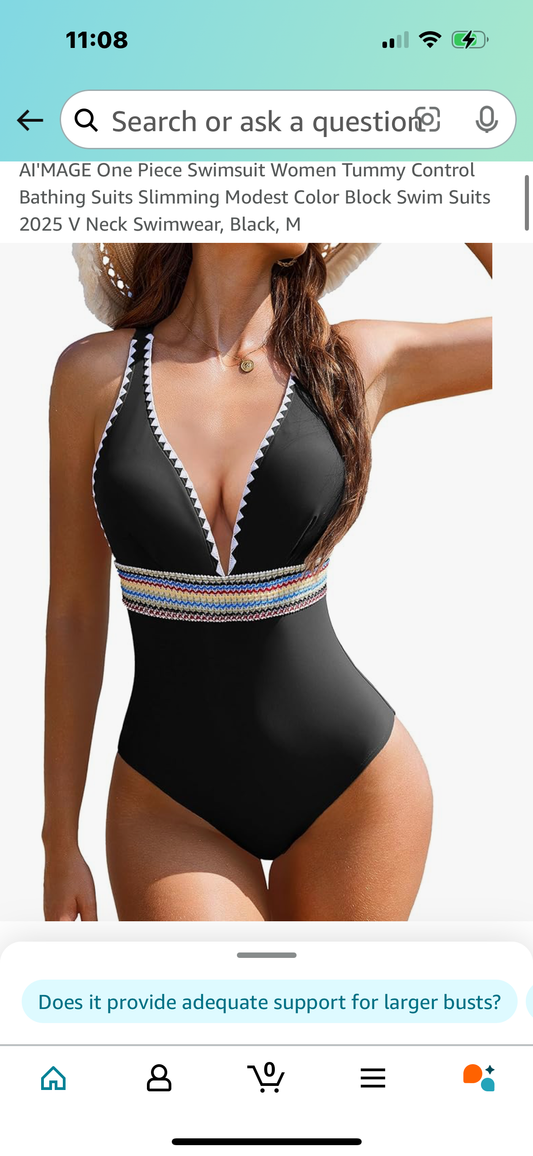 One Piece Swimsuit Women Tummy Control (Size Medium)