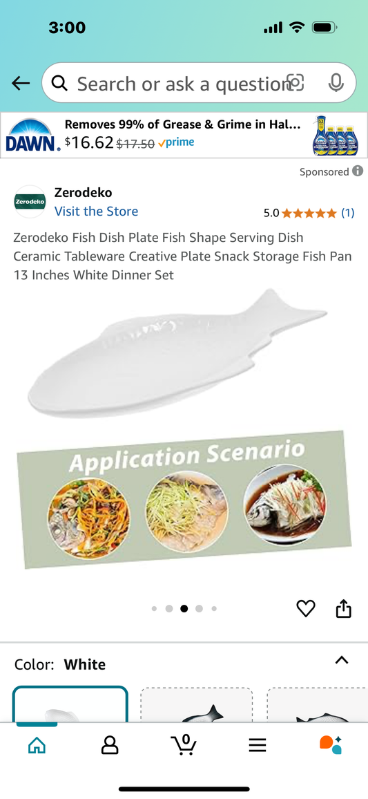 Fish Dish Plate Fish Shape Serving Dish Ceramic Tableware Creative Plate Snack Storage Fish Pan 13 Inches White Dinner Set