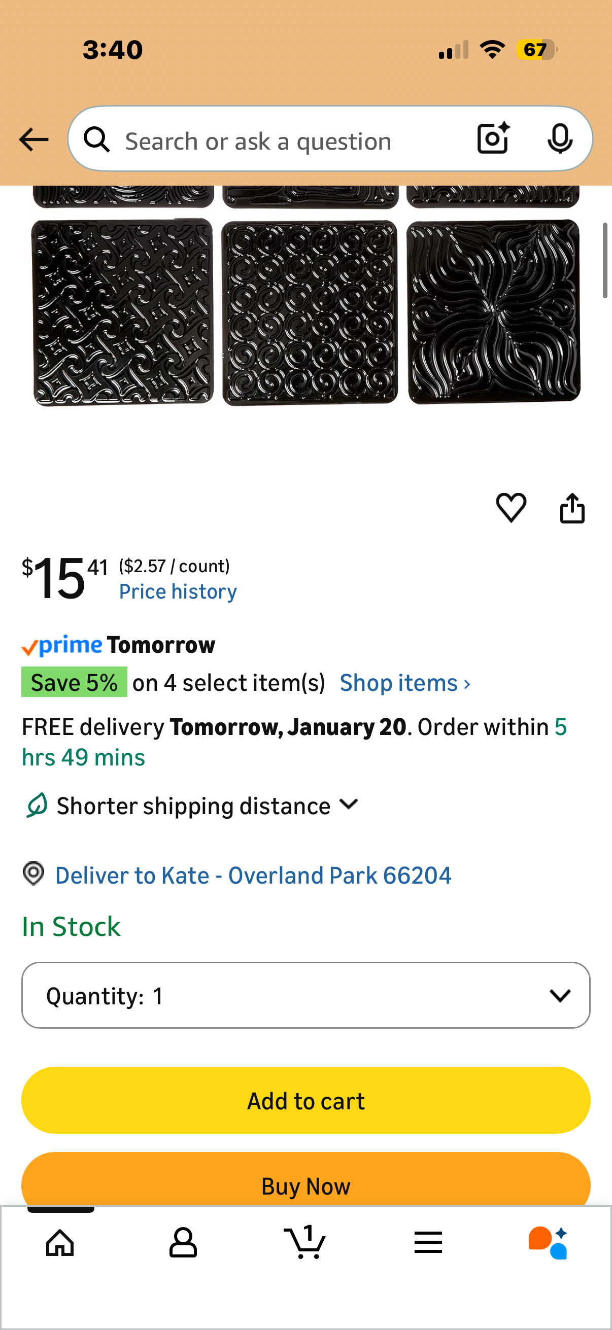 Cedar Canyon Jack Richeson Artist's Paint Sticks Rubbing Plates, 6-Pack