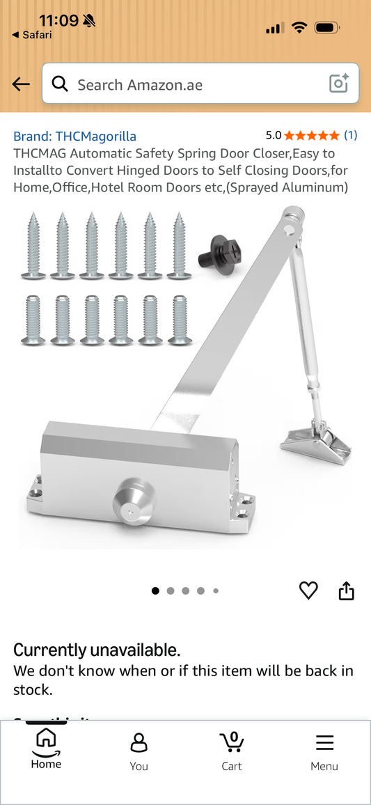 THCMAG Automatic Safety Spring Door Closer,Easy to Installto Convert Hinged Doors to Self Closing Doors,for Home,Office,Hotel Room Doors etc,(Sprayed Aluminum)