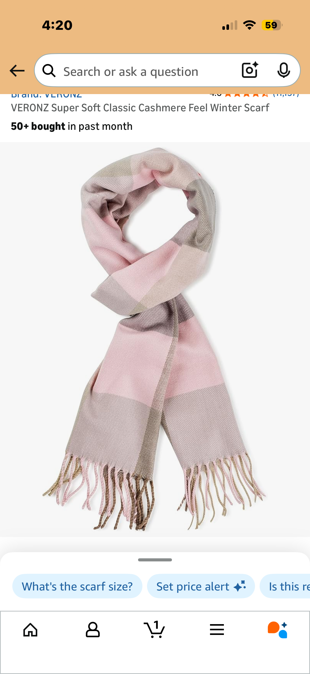VERONZ Super Soft Classic Cashmere Feel Winter Scarf