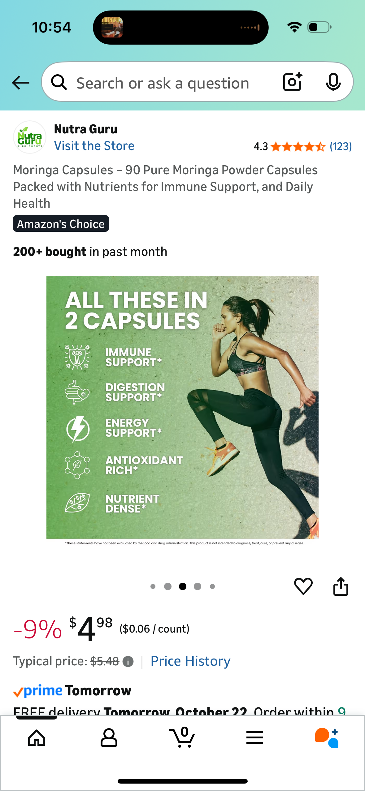 ‼️2 for $3‼️ Moringa Capsules – 90 Pure Moringa Powder Capsules Packed with Nutrients for Immune Support, and Daily Health