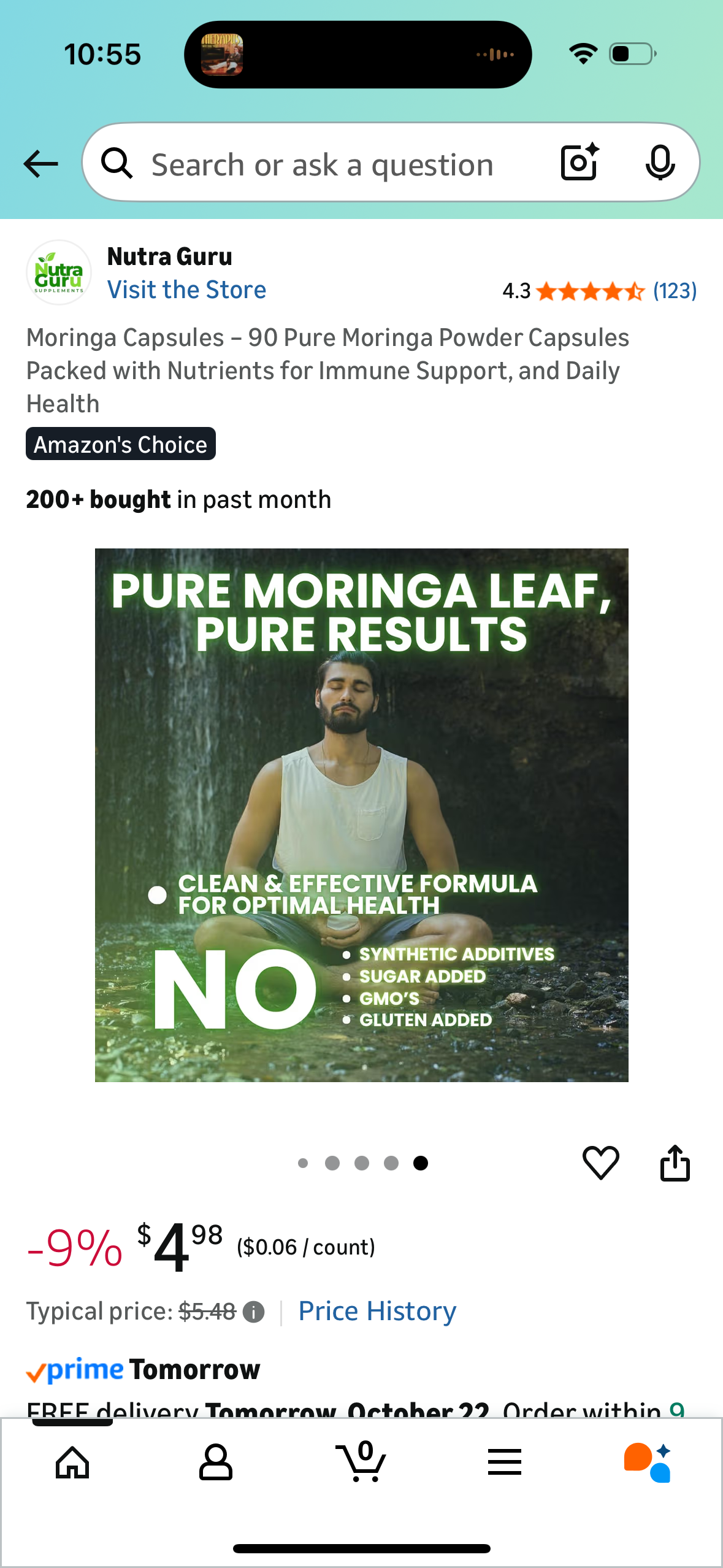‼️2 for $3‼️ Moringa Capsules – 90 Pure Moringa Powder Capsules Packed with Nutrients for Immune Support, and Daily Health