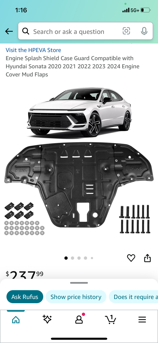 Engine Splash Shield Case Hyundai Sonata (G583)