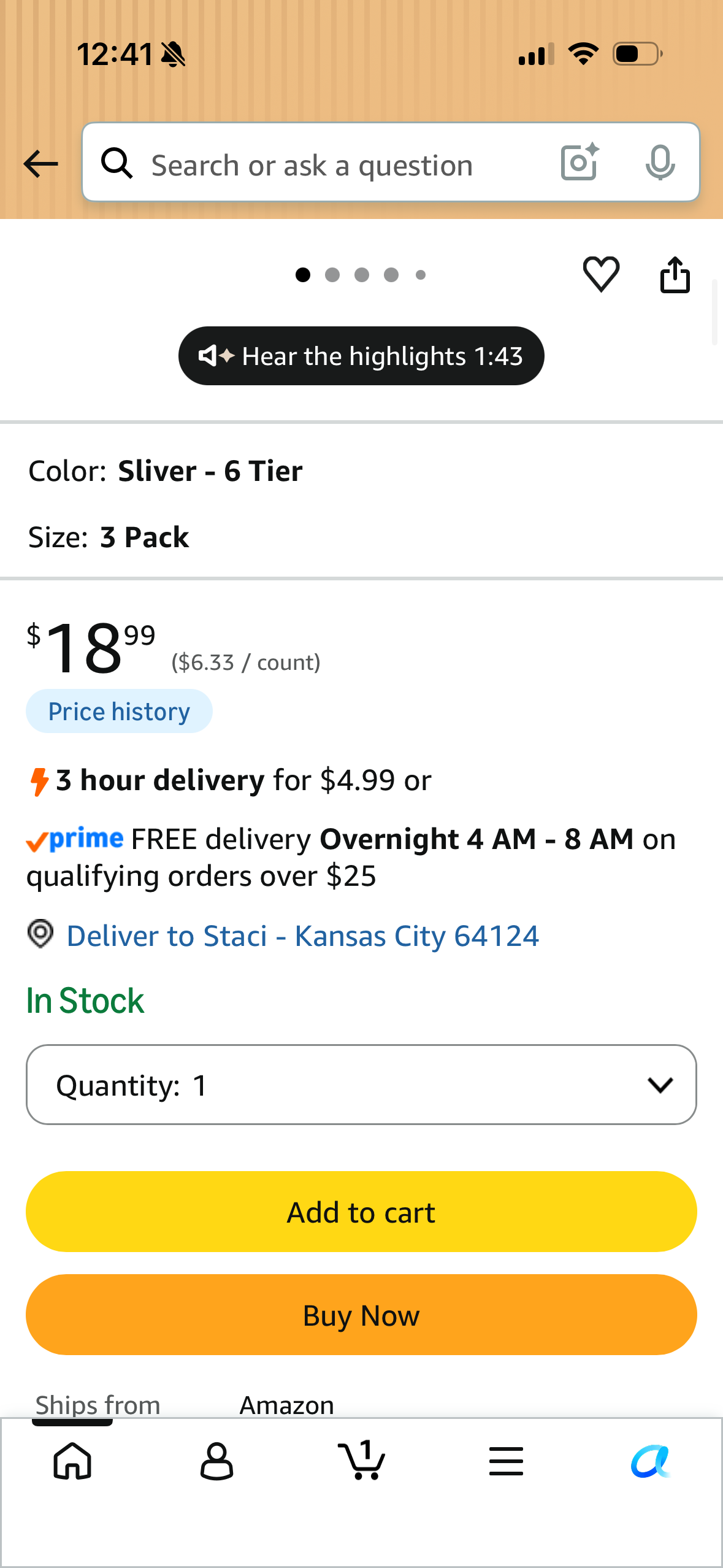 ZOBER 3-Pack 6-Tier Skirt Hangers with Clips - Pants Hangers with Clips Space Saving, Closet Organization, Swivel Hooks, College Dorm Essentials, Skirt Hangers for Women, Jeans Organizer for Closet