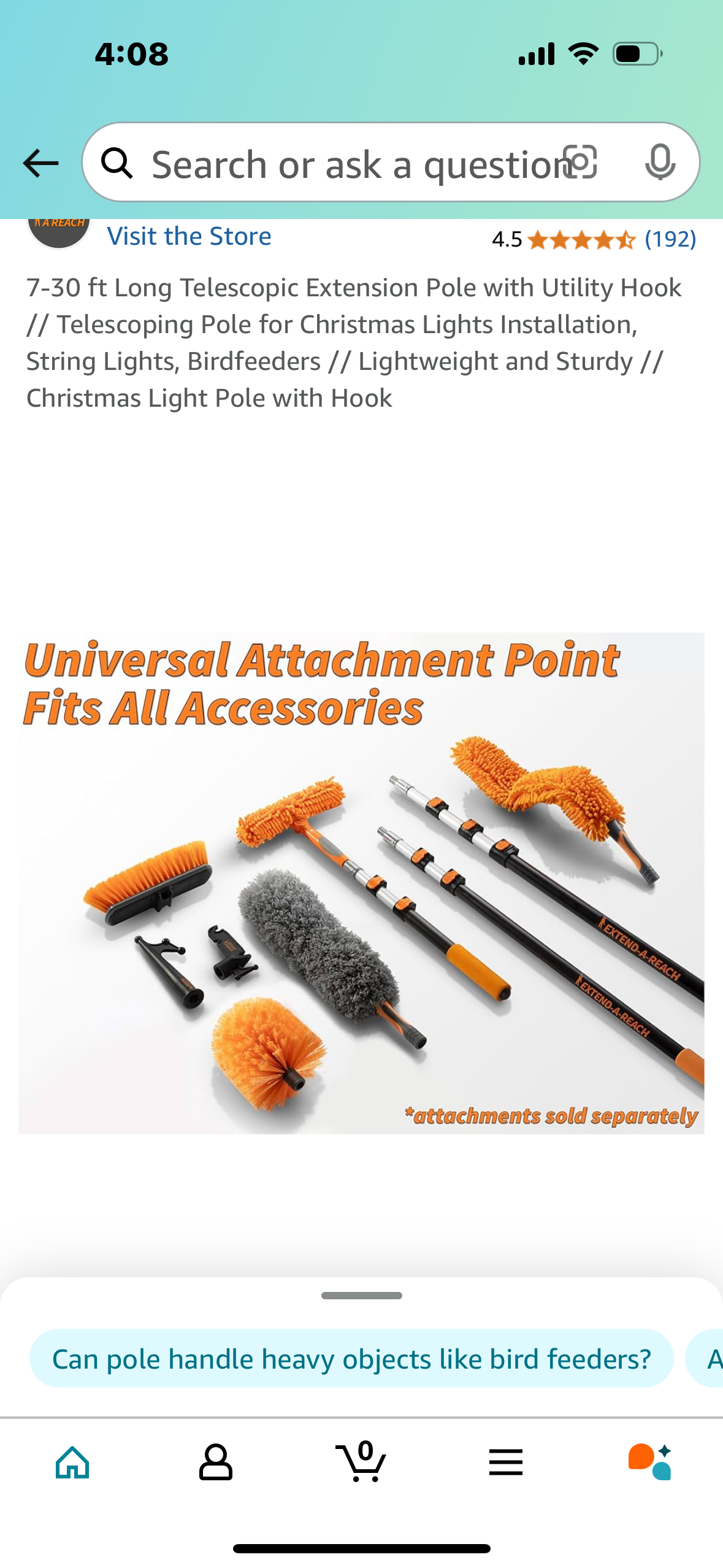 7-30 ft Long Telescopic Extension Pole