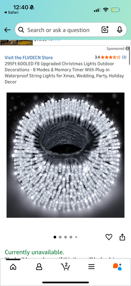 295Ft 600LED F8 Upgraded Christmas Lights Outdoor Decorations - 8 Modes & Memory Timer With Plug-in Waterproof String Lights for Xmas, Wedding, Party, Holiday Decor